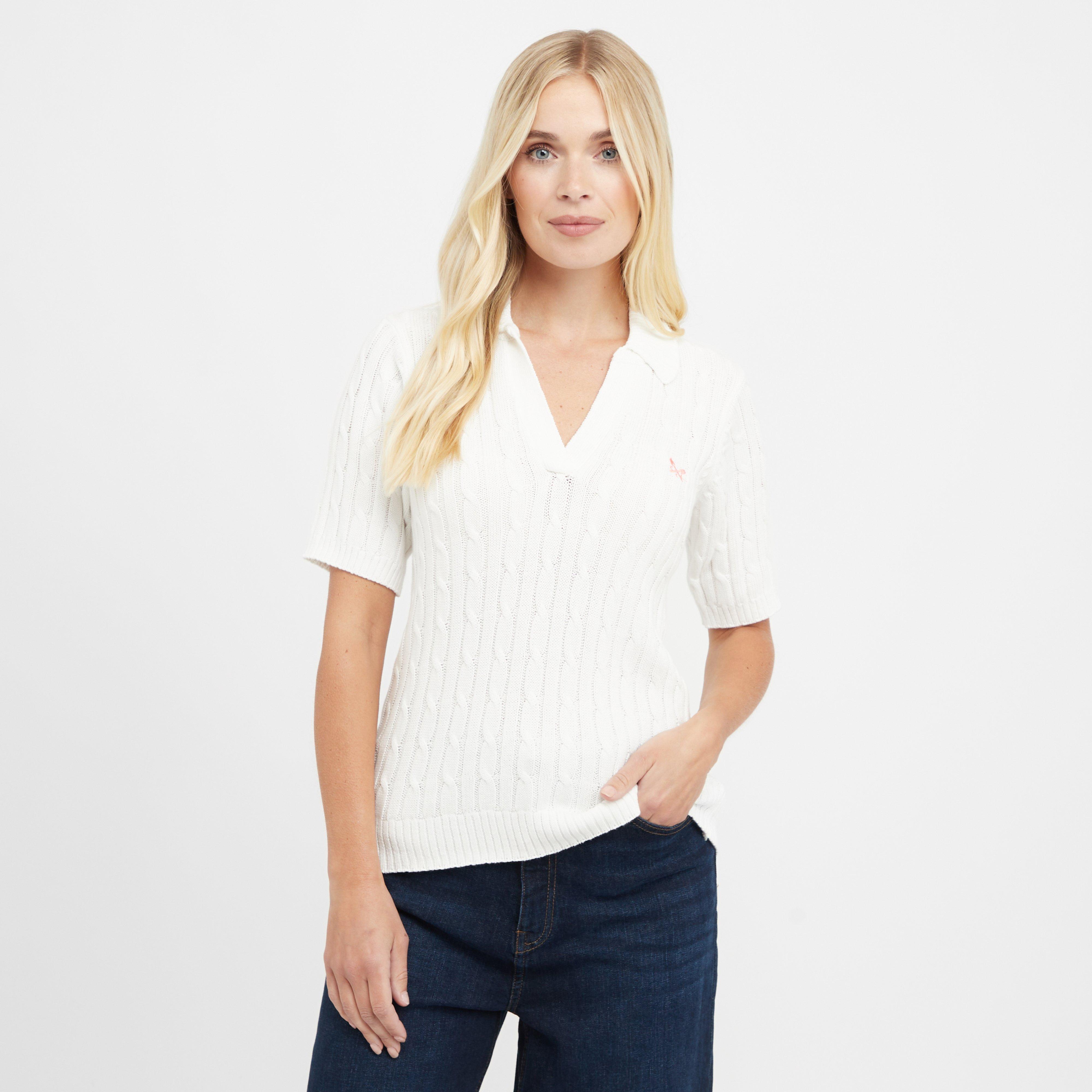 Women's Heritage Flip Collar T-Shirt, Cream