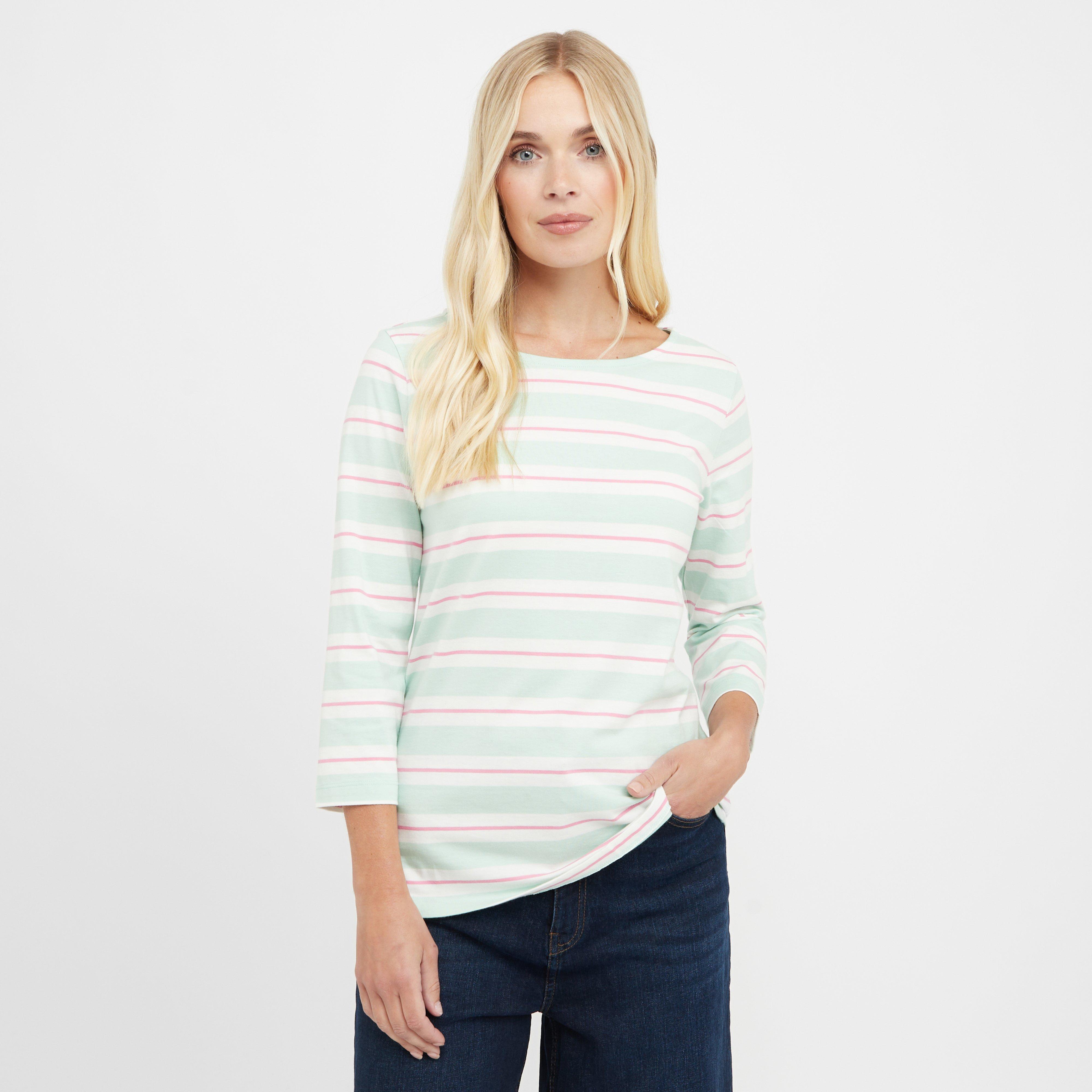 Women's Essential Breton Stripe Top - Green, Green
