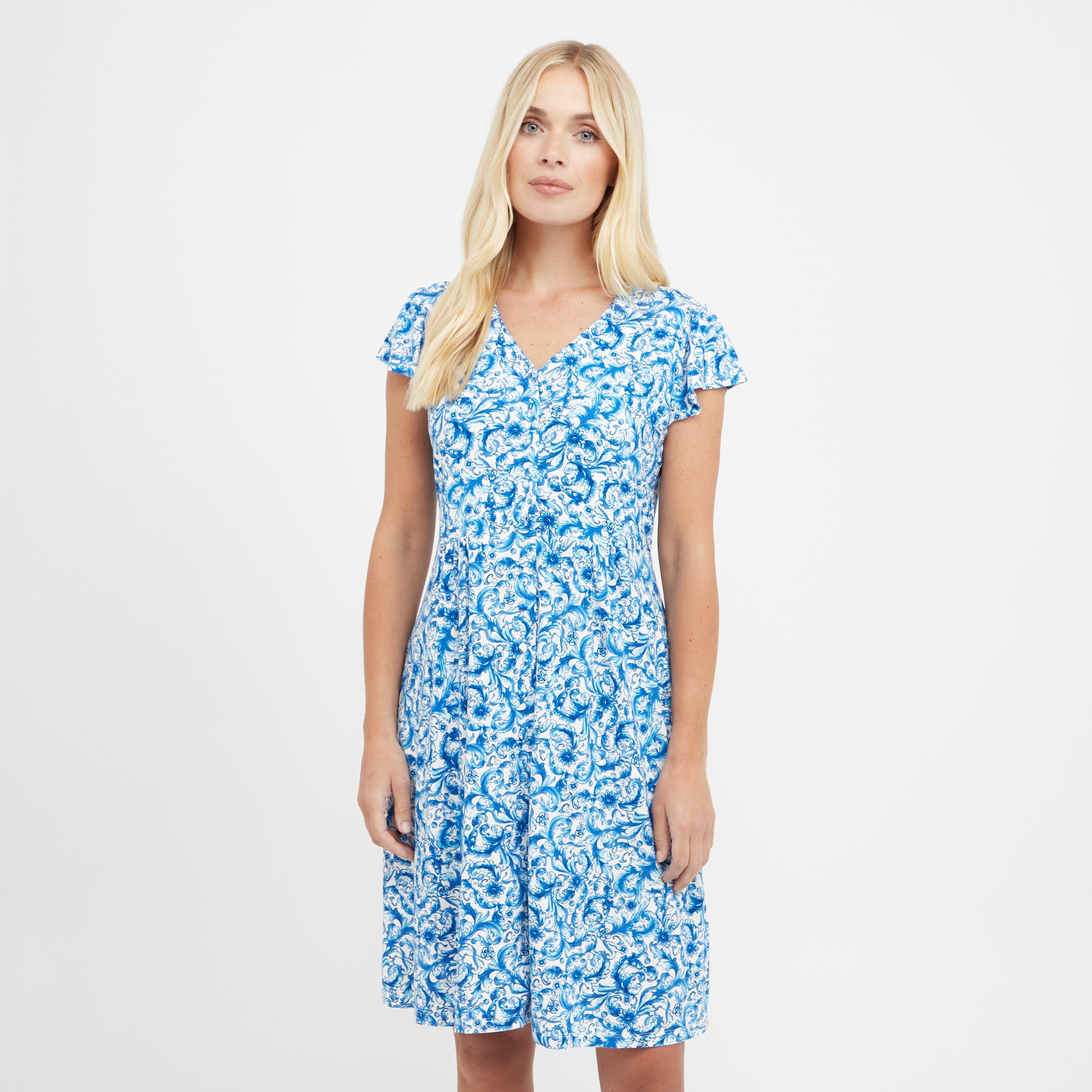 Women's Alyssa Short Sleeved Dress - Blue, Blue
