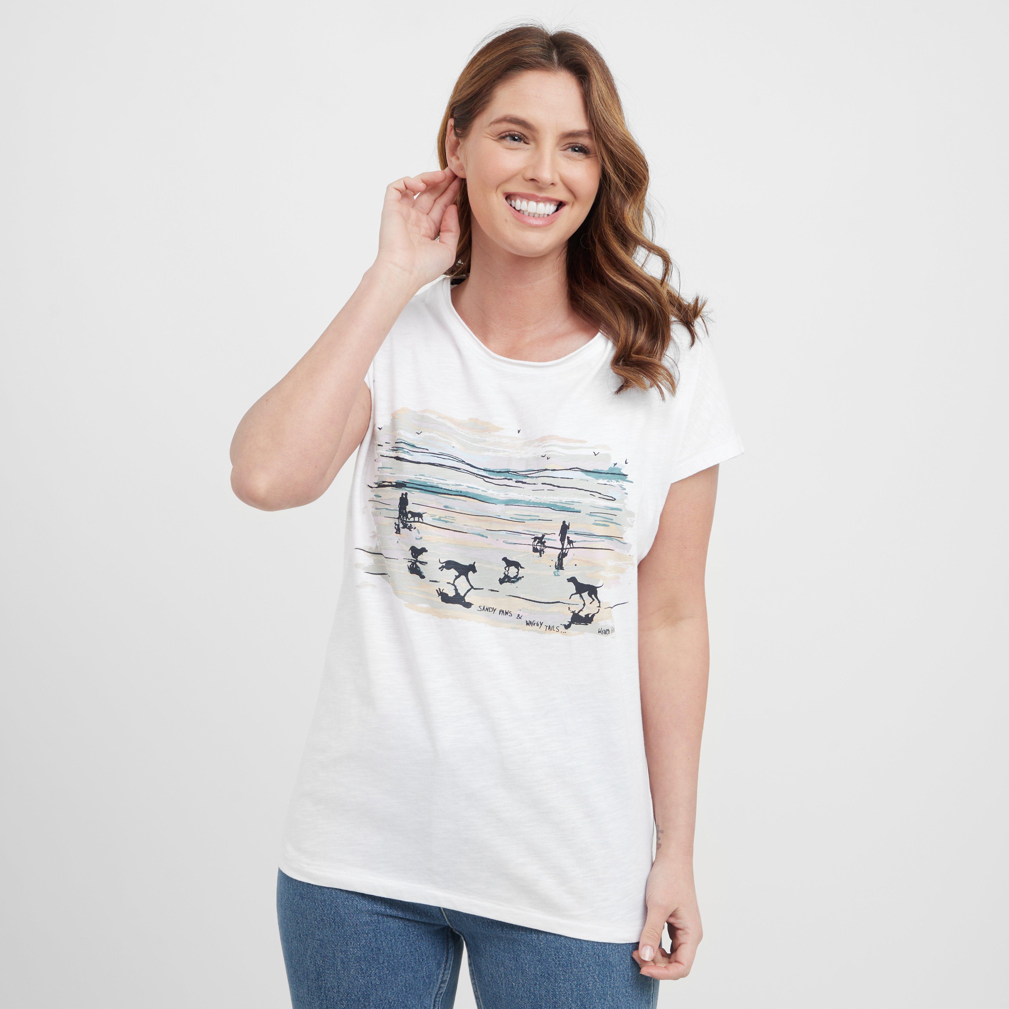 Women's Beach Strolls Graphic T-Shirt - White, White