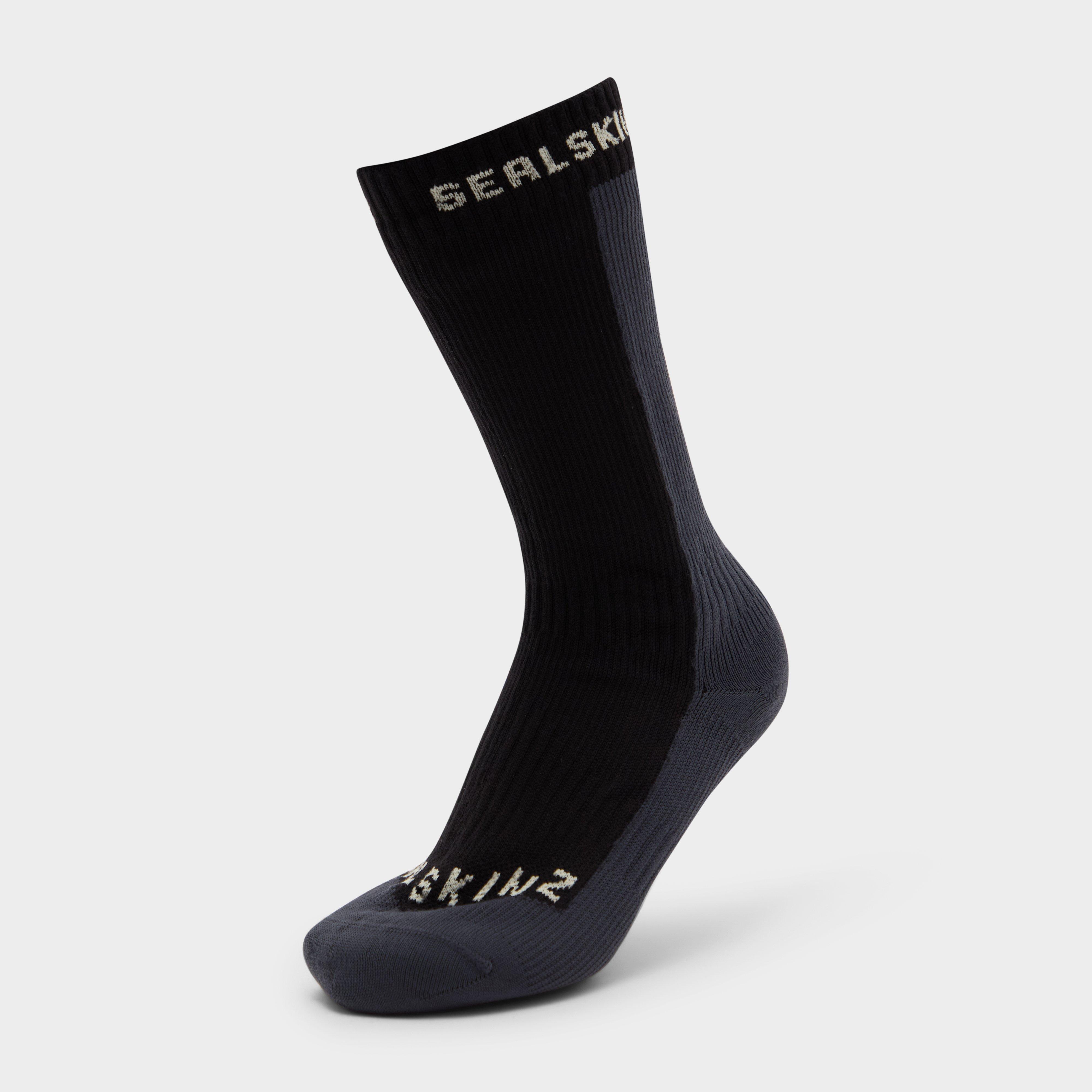 Unisex Starston Waterproof Cold Weather Mid-Length Sock, Black