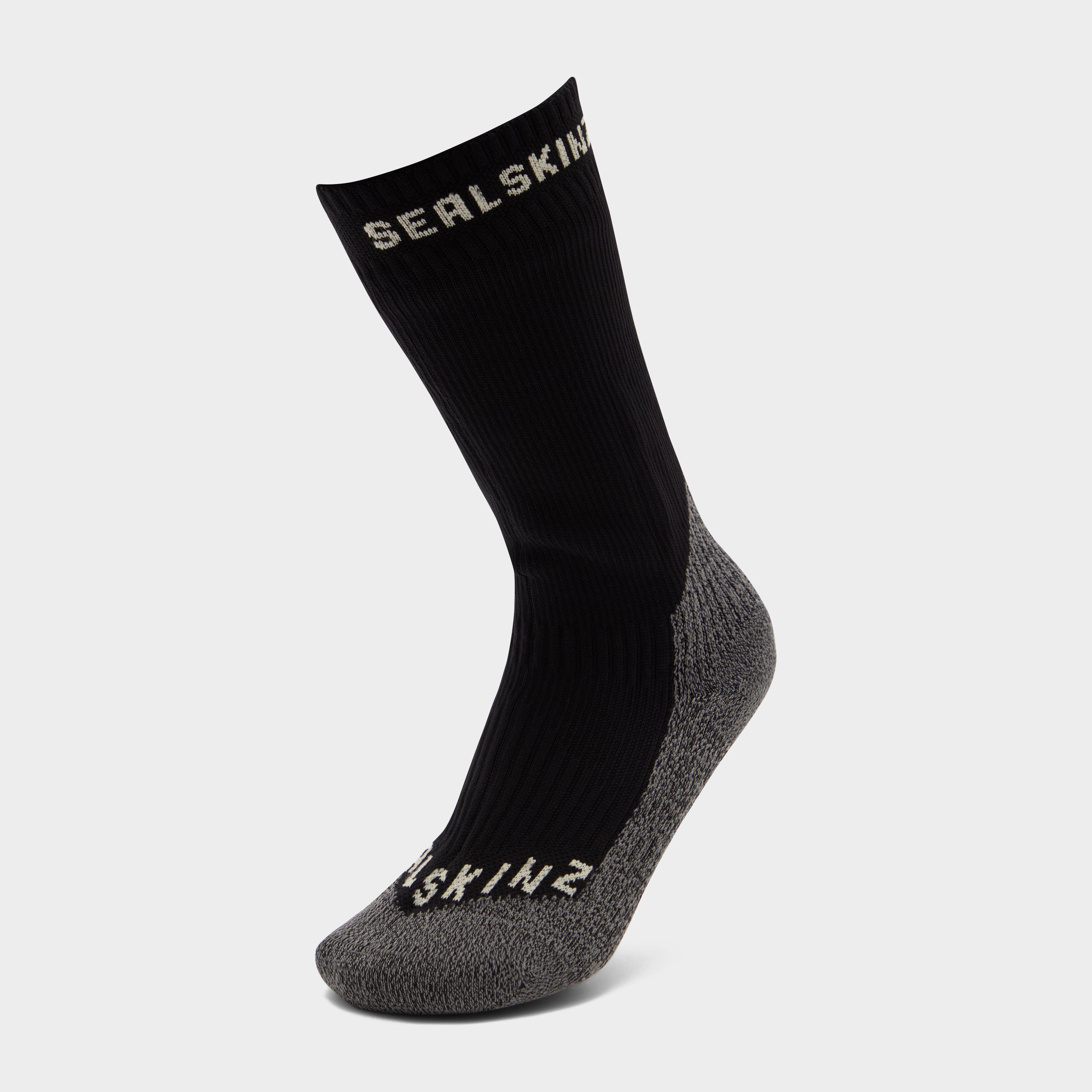 Unisex Waterproof Extreme Cold Weather Mid Length Sock, Black