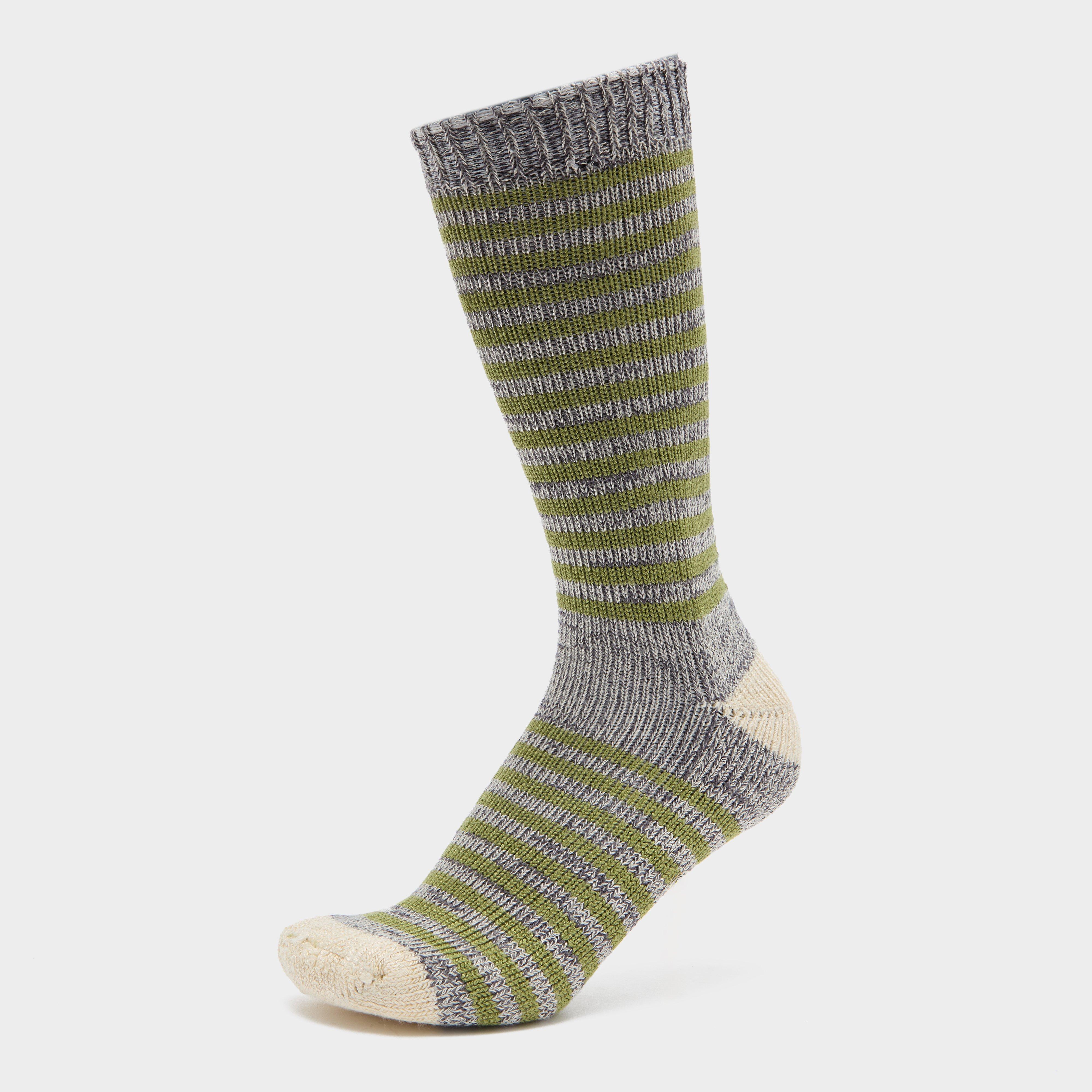 Men's Attleborough Bamboo Mid-Length Stripe Socks, Green