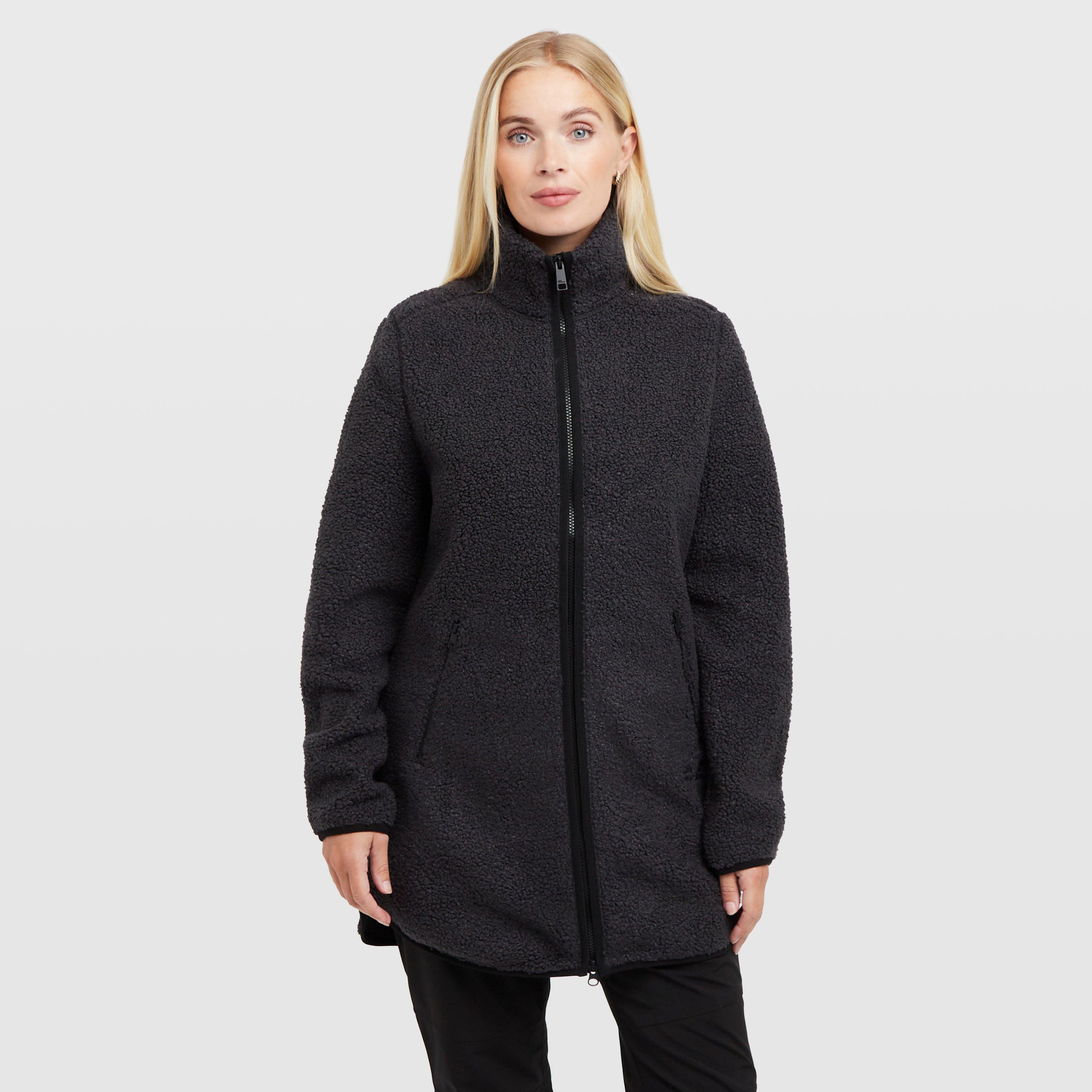 Women's High Curl Fleece Coat - Black