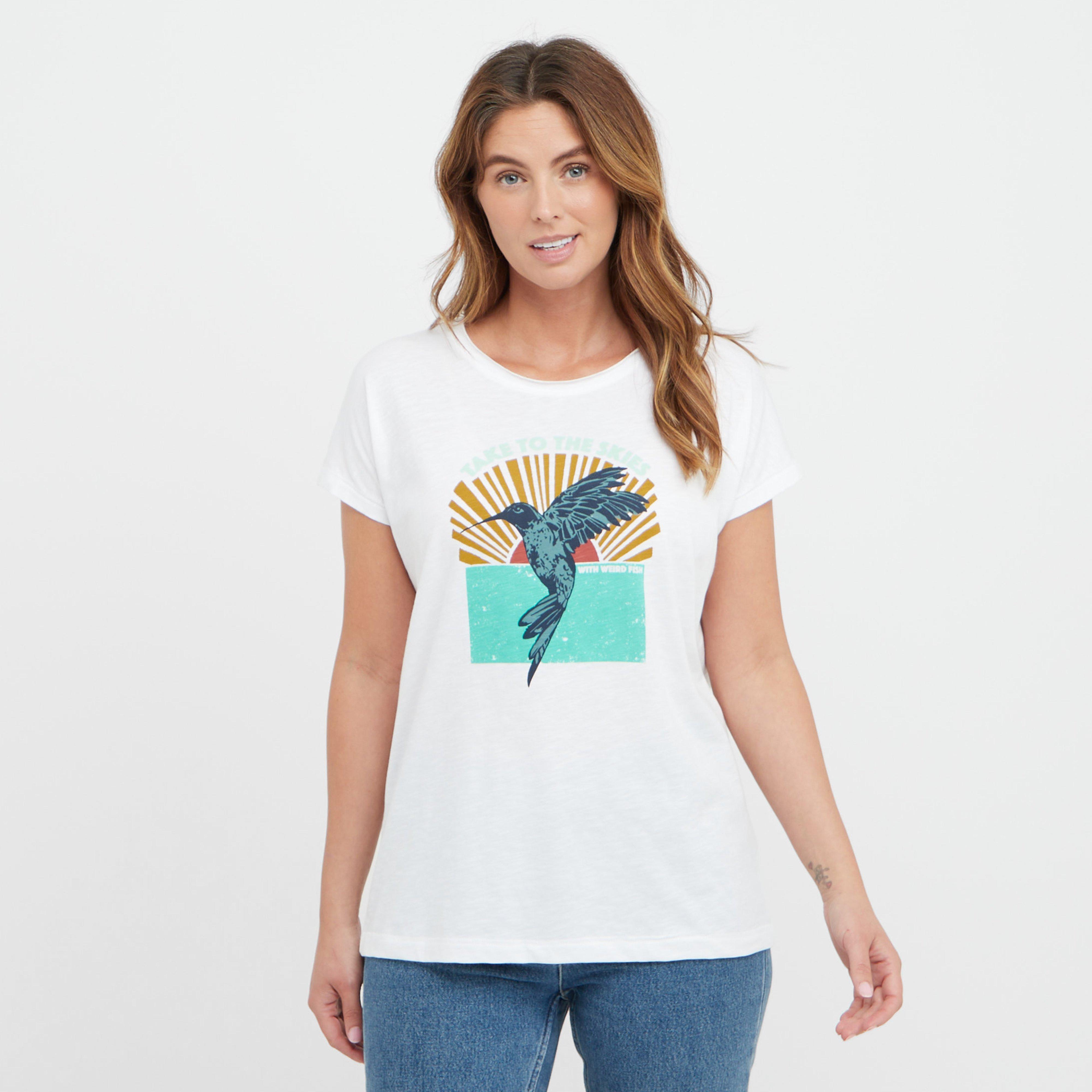 Women's Fly Free Slub Graphic T-Shirt - White, White