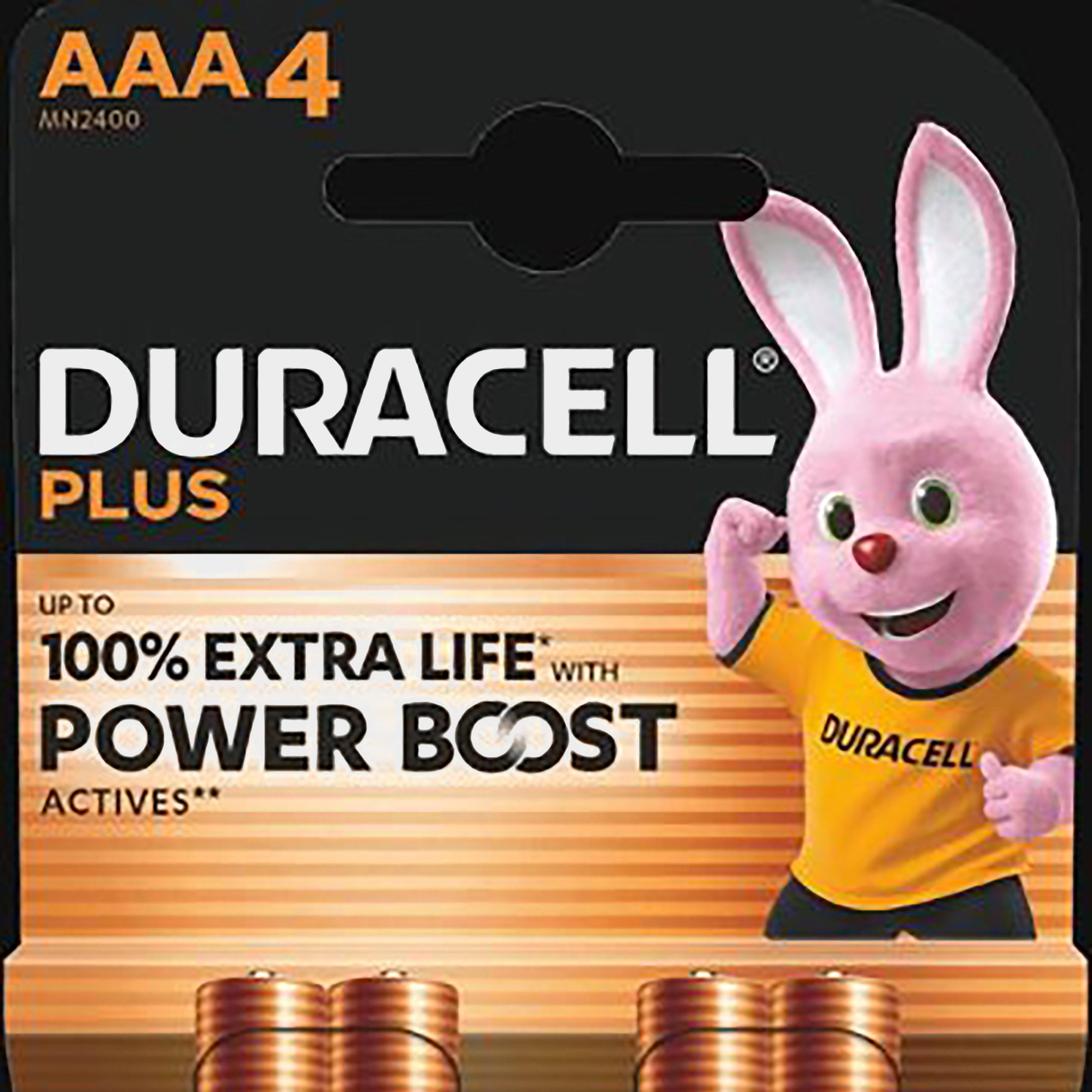 Duracell Plus Aaa Boost Batteries 4 Pack - Orange, Orange