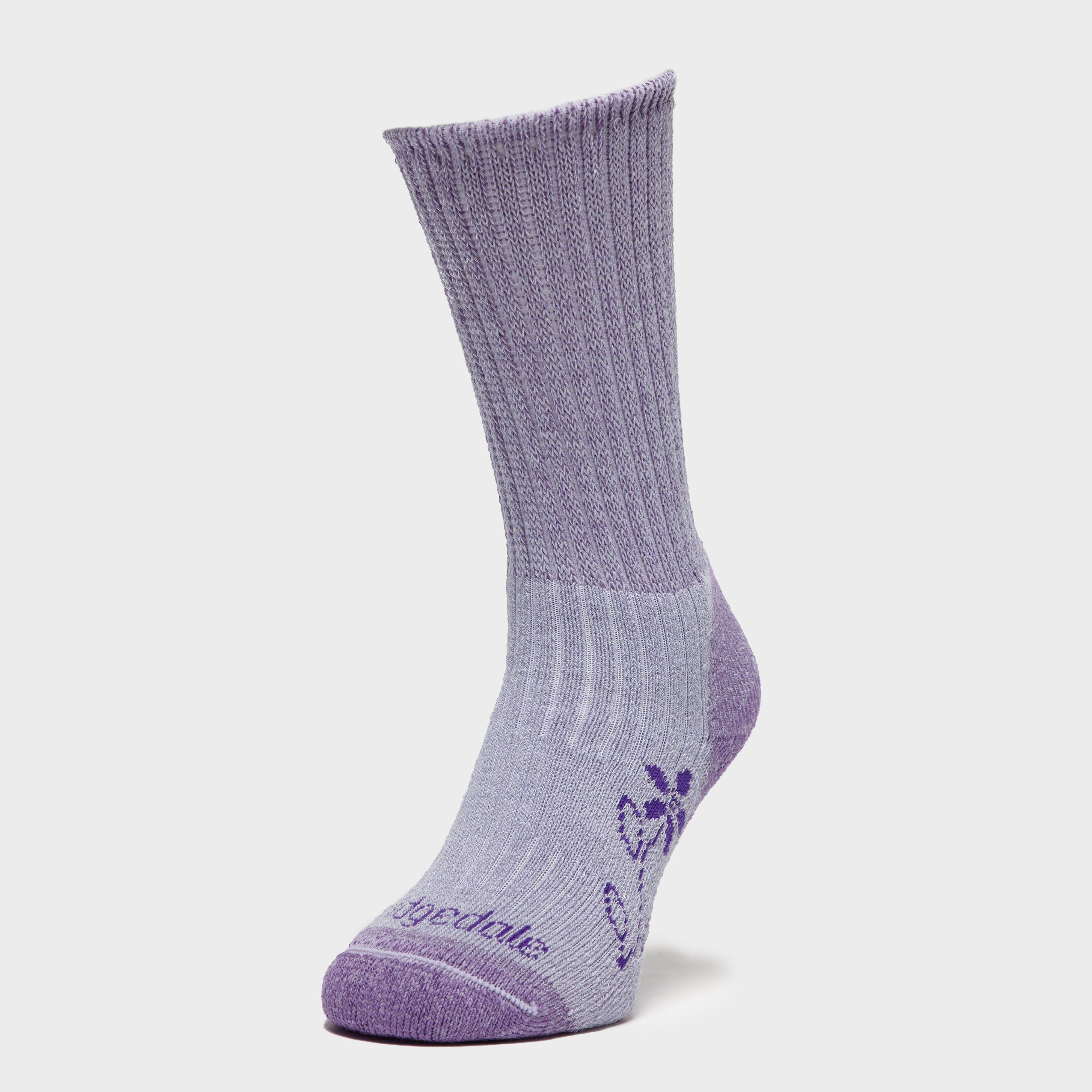 Bridgedale Women's Hike Midweight Merino Comfort Boot Socks, Purple