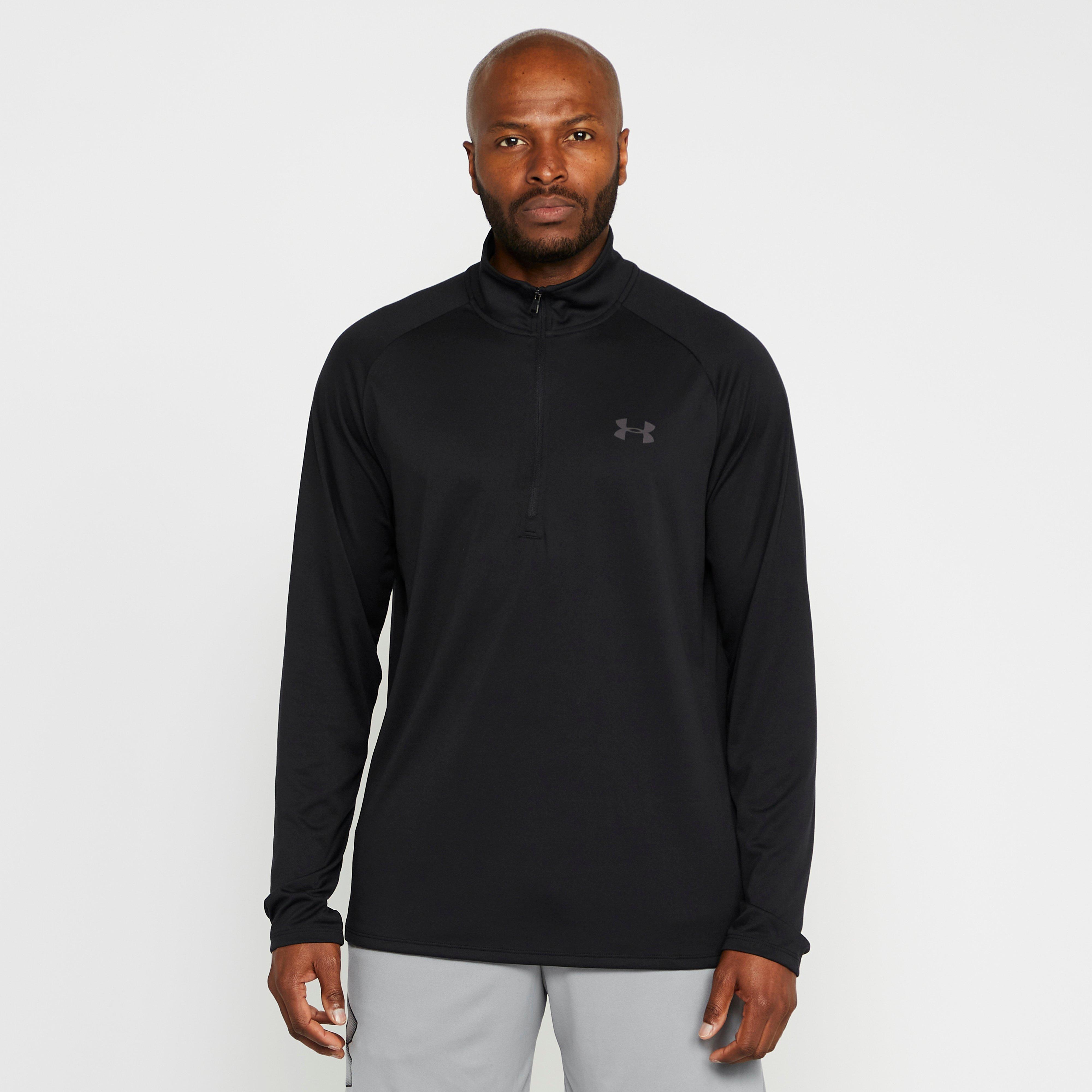 Under Armour Men's Tech 2.0 Long Sleeve Zip Top, Black
