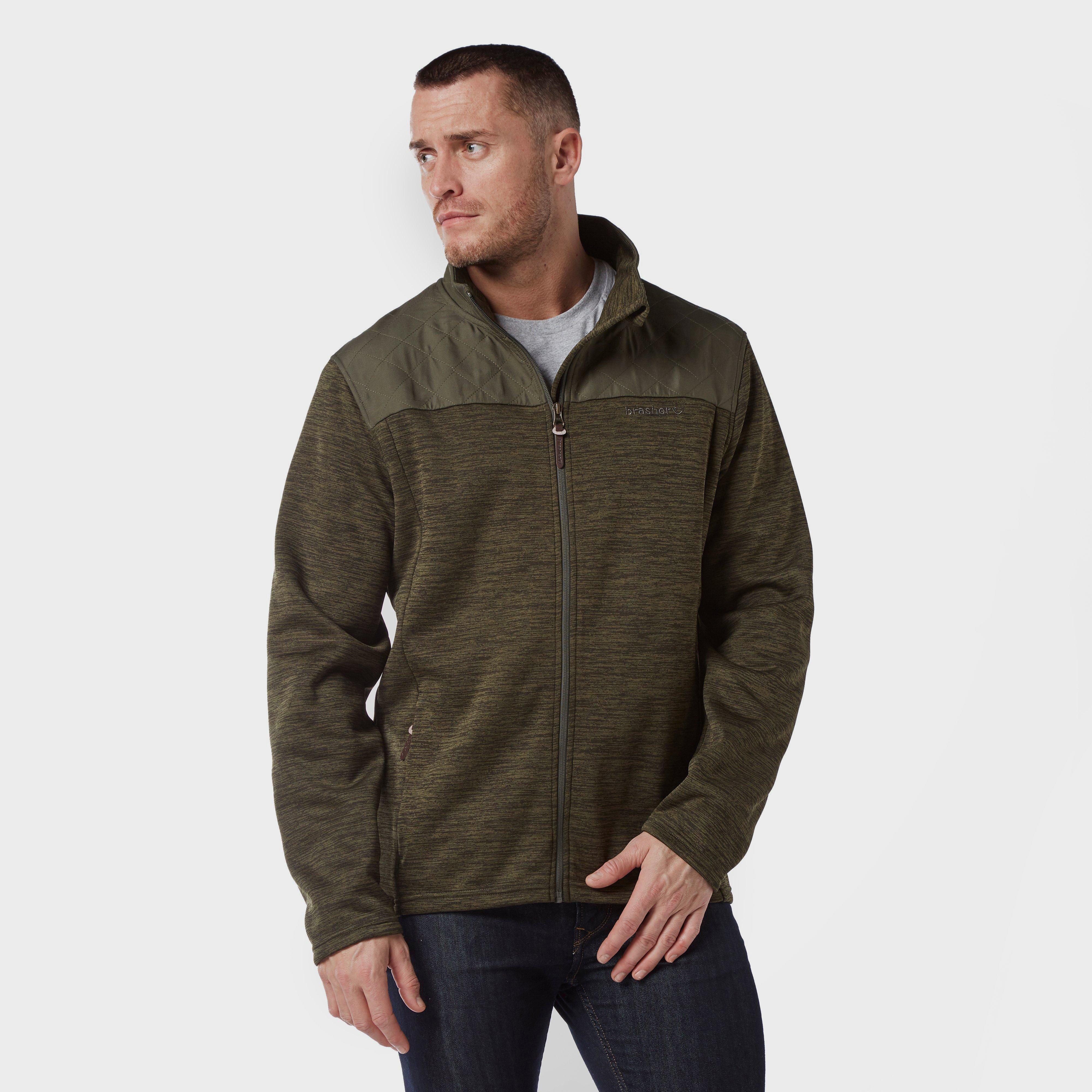 Brasher Men's Quilt Full-Zip Fleece, Green