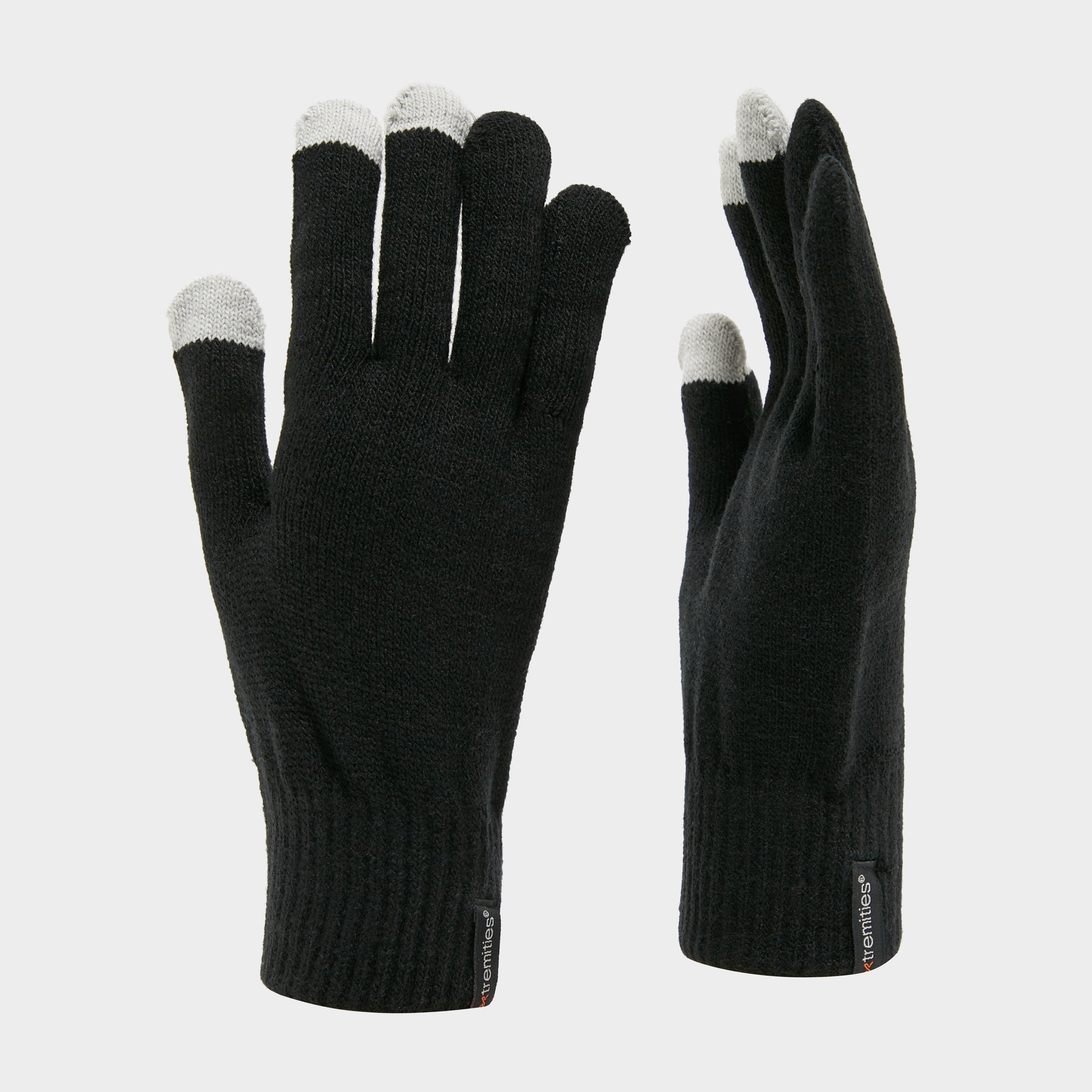 Extremities Men's Thin Tech Gloves, Black