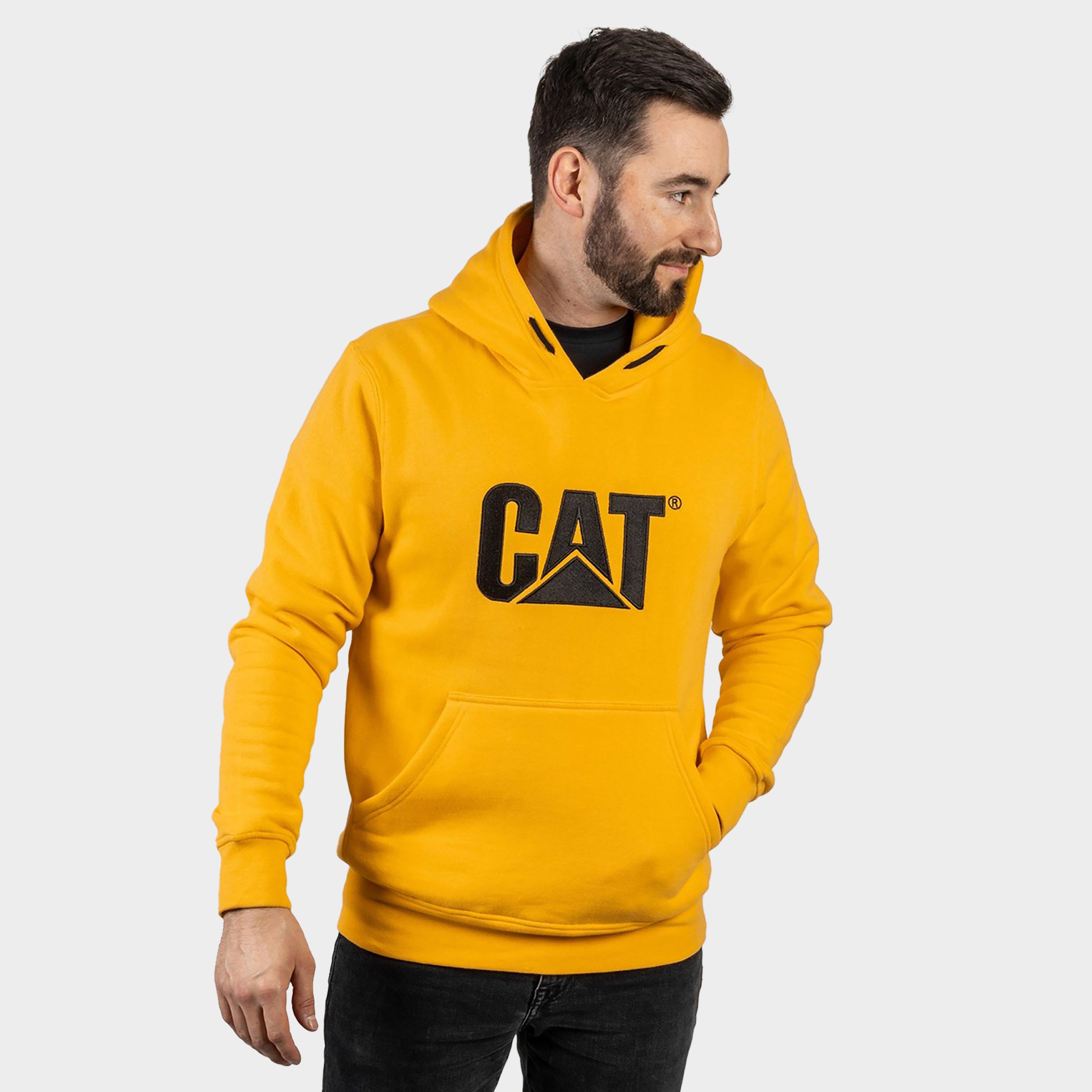 CAT Men's Trademark Hooded Sweatshirt, Yellow