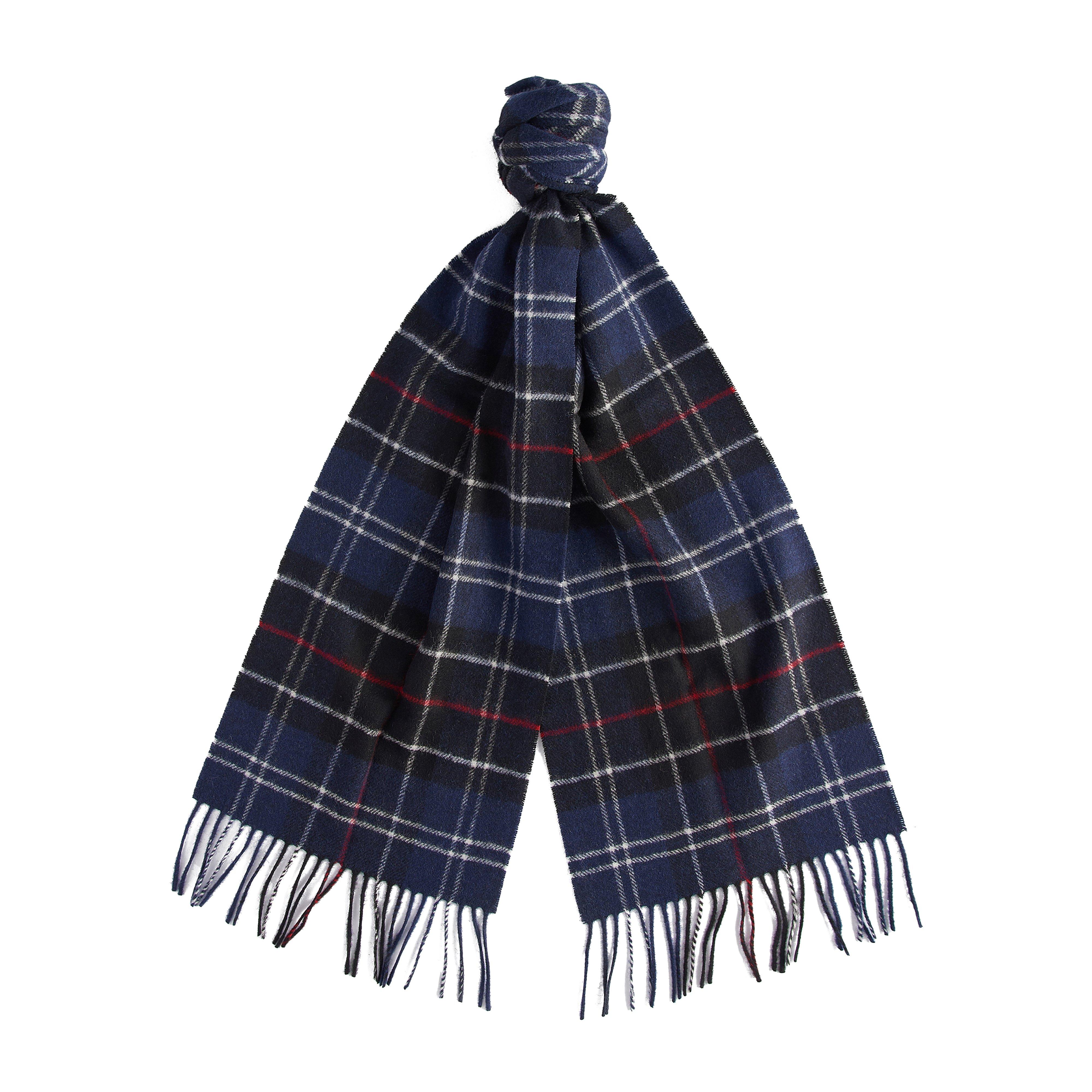 Barbour Men's Scarf - Navy Tartan Lambswool - Size: ONE size