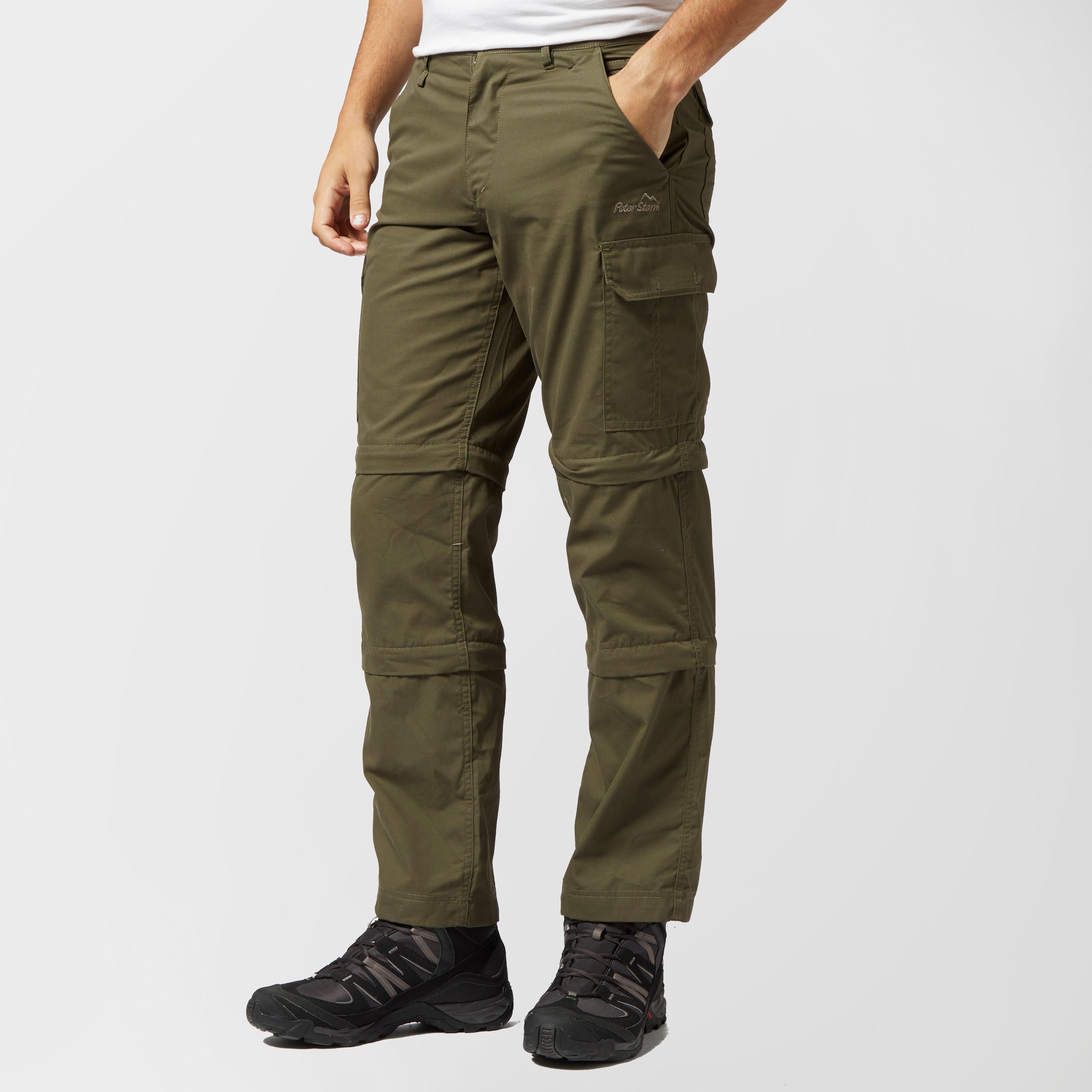 Peter Storm Mens' Ramble Double-zip 2-in-1 Trousers/Shorts, Green