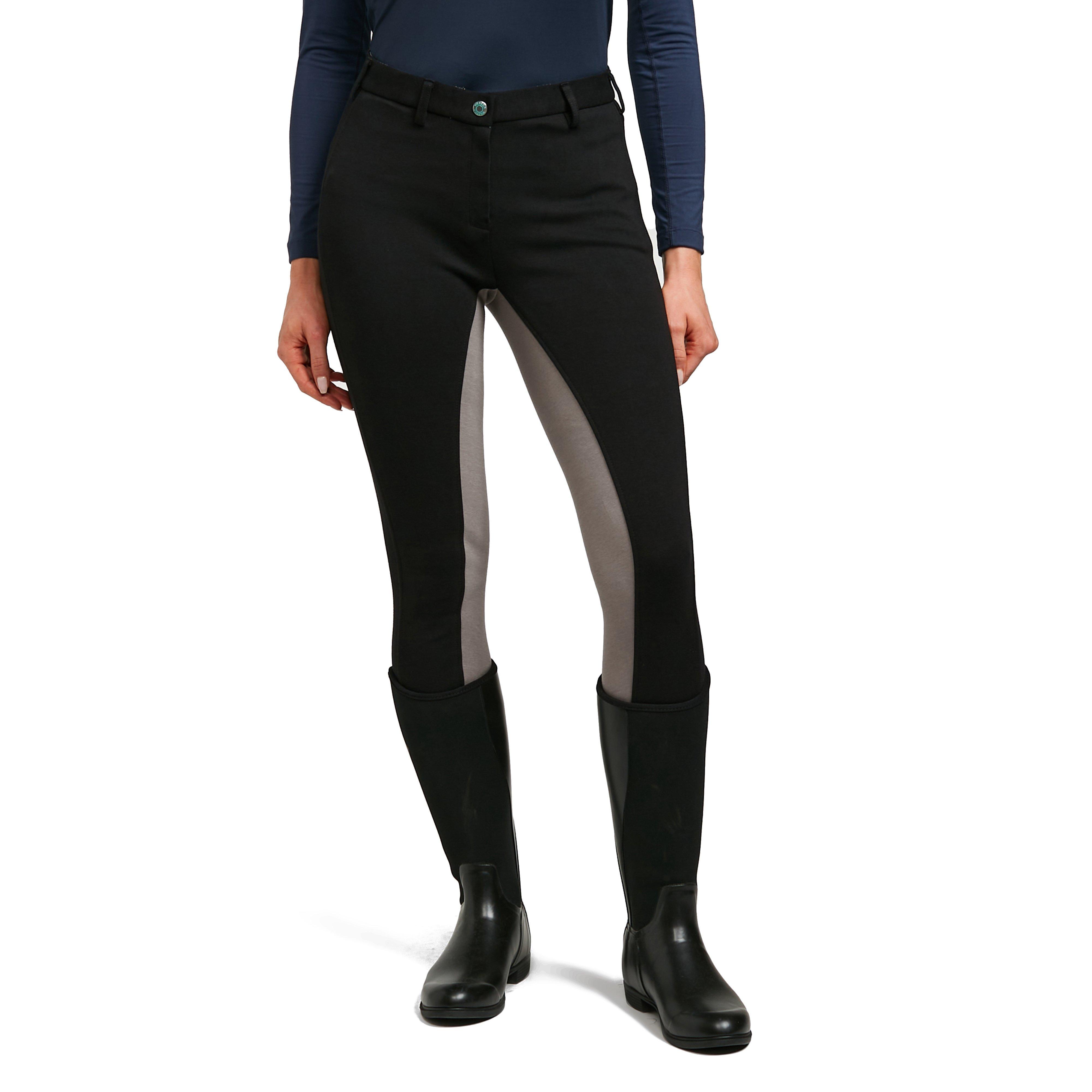 Womens Two Tone Jodhpurs Black/Grey