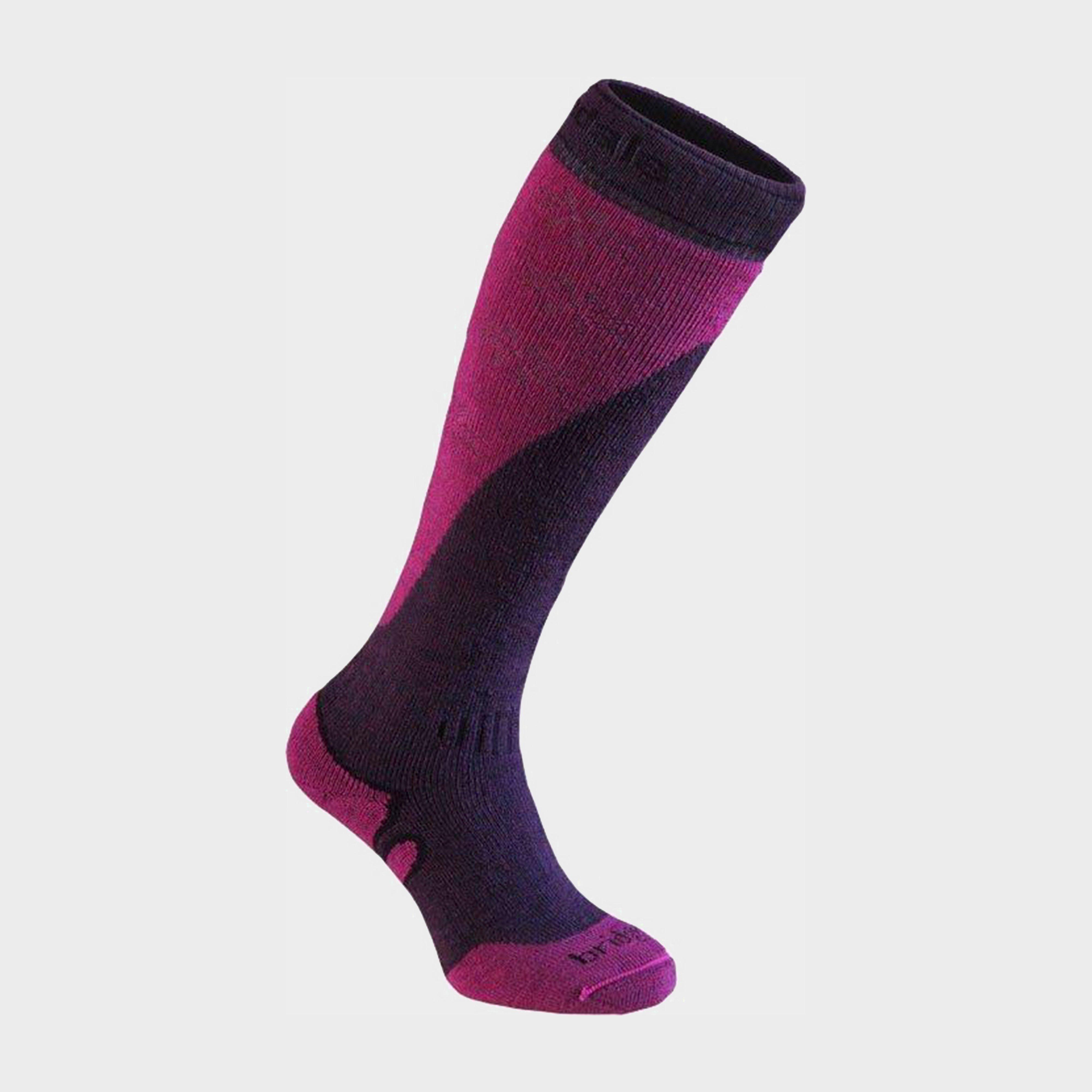 Bridgedale Women's Ski Midweight+ Merino Endurance Over Calf, Purple