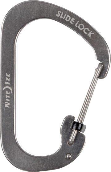 Niteize Slidelock Carabiner #4 (Stainless Steel), Grey
