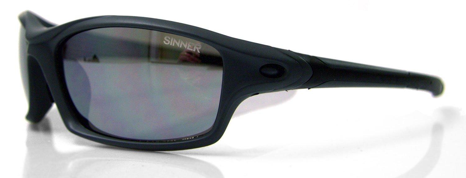 Sinner Eaton Sunglasses (Matte Grey / Smoke / Mirror), Black
