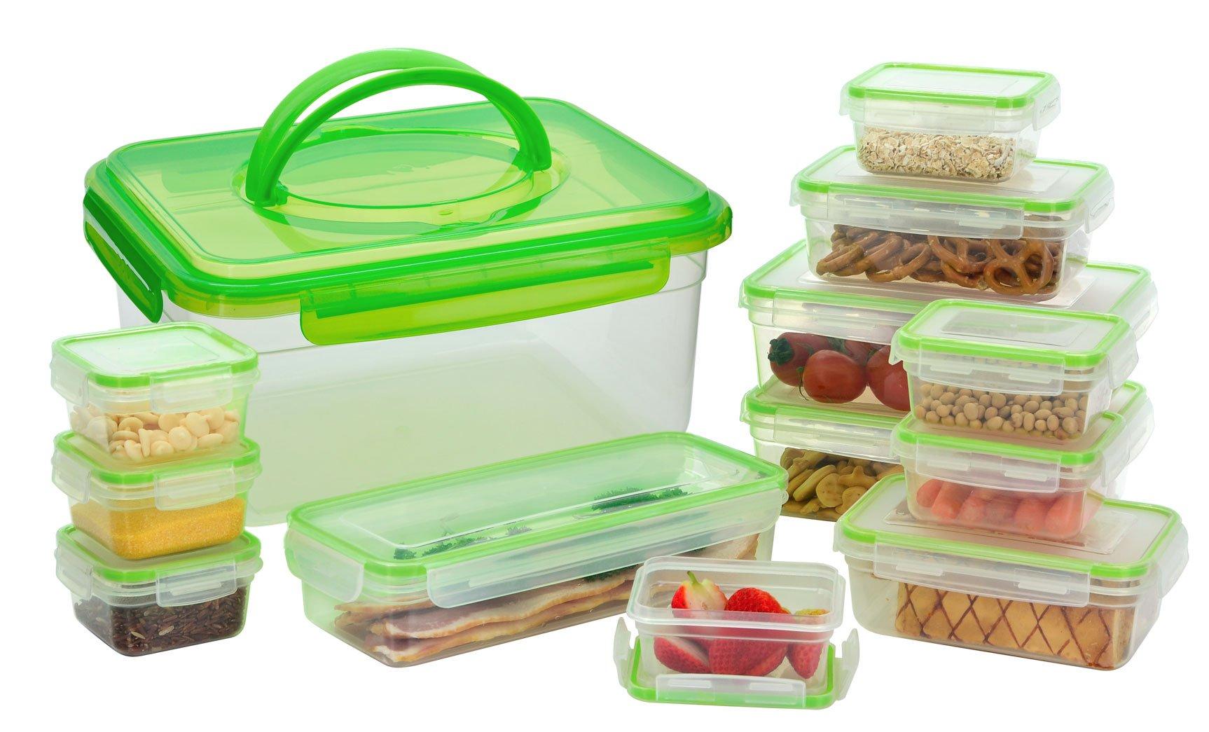 HI-GEAR 13 Piece Compact Food Storage Set, Green