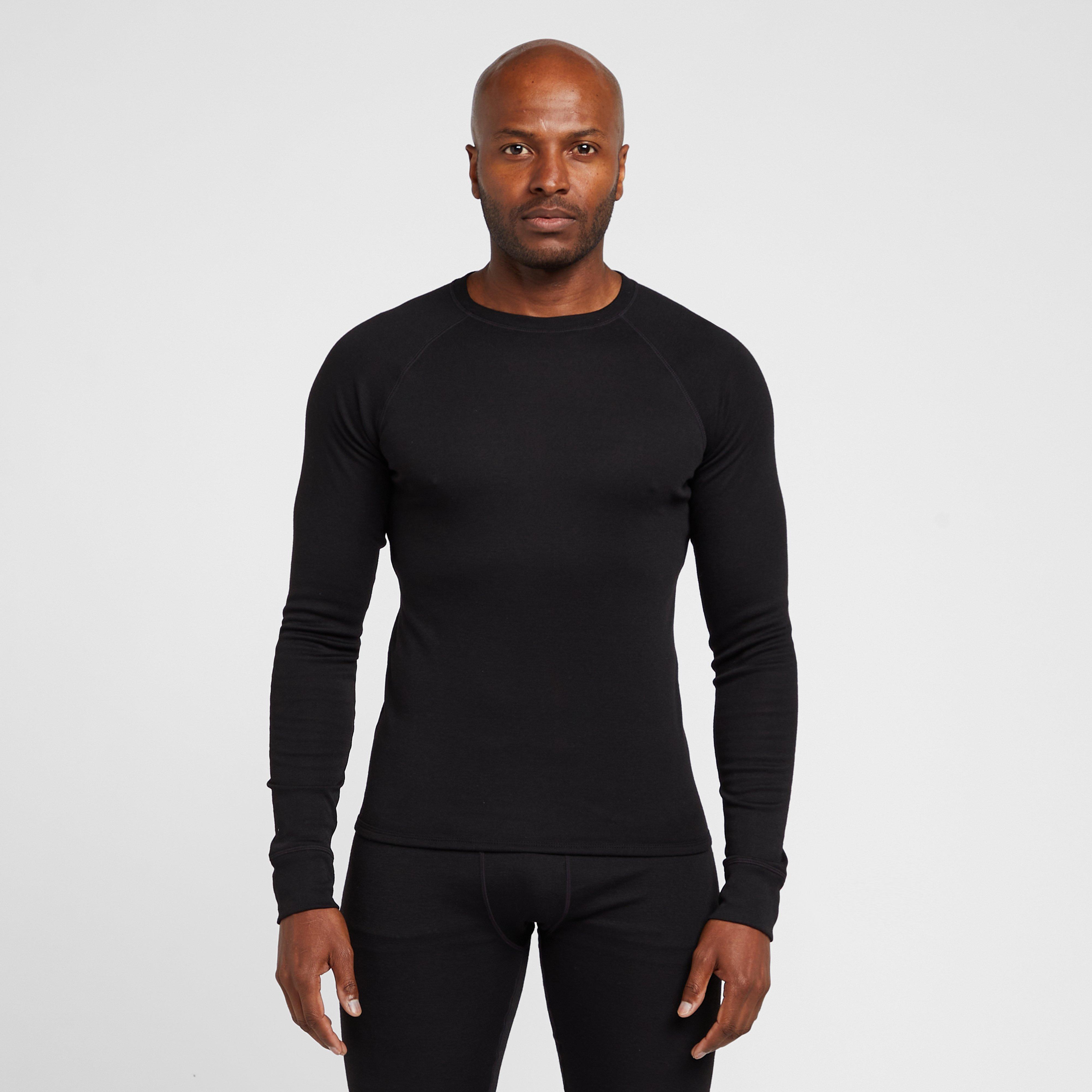 Peter Storm Men's Merino Long Sleeve Baselayer Top, Black