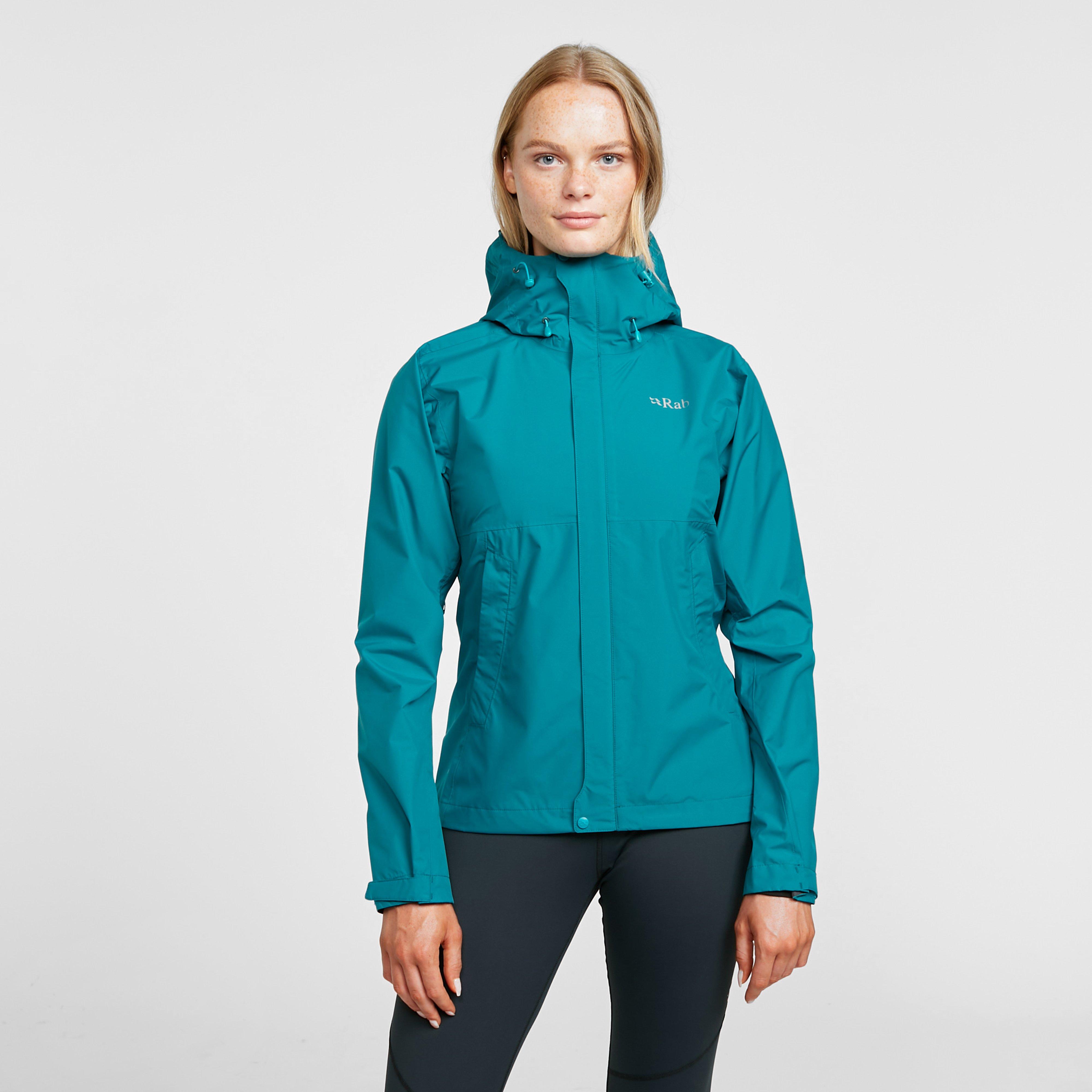 Rab Women's Downpour Eco Waterproof Jacket, Green