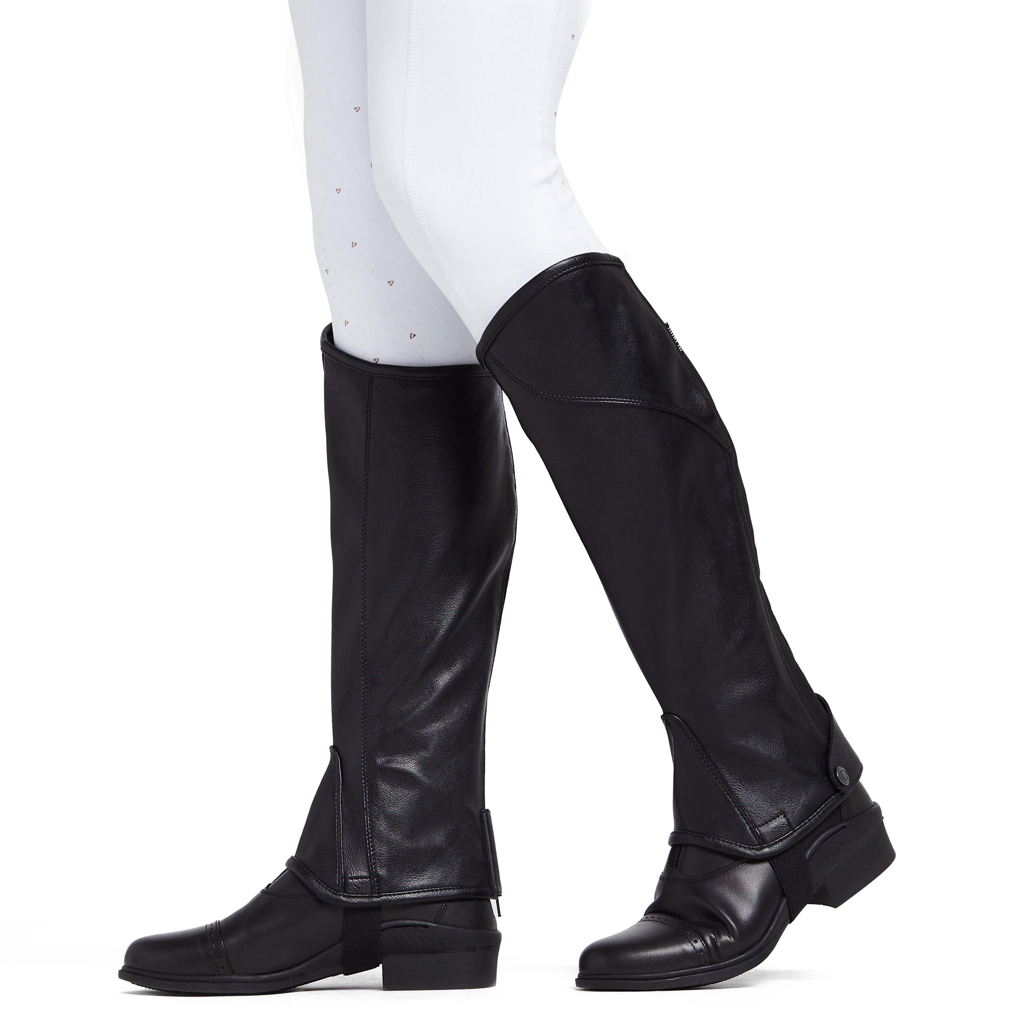 Adults Stretch Fit Half Chaps Black