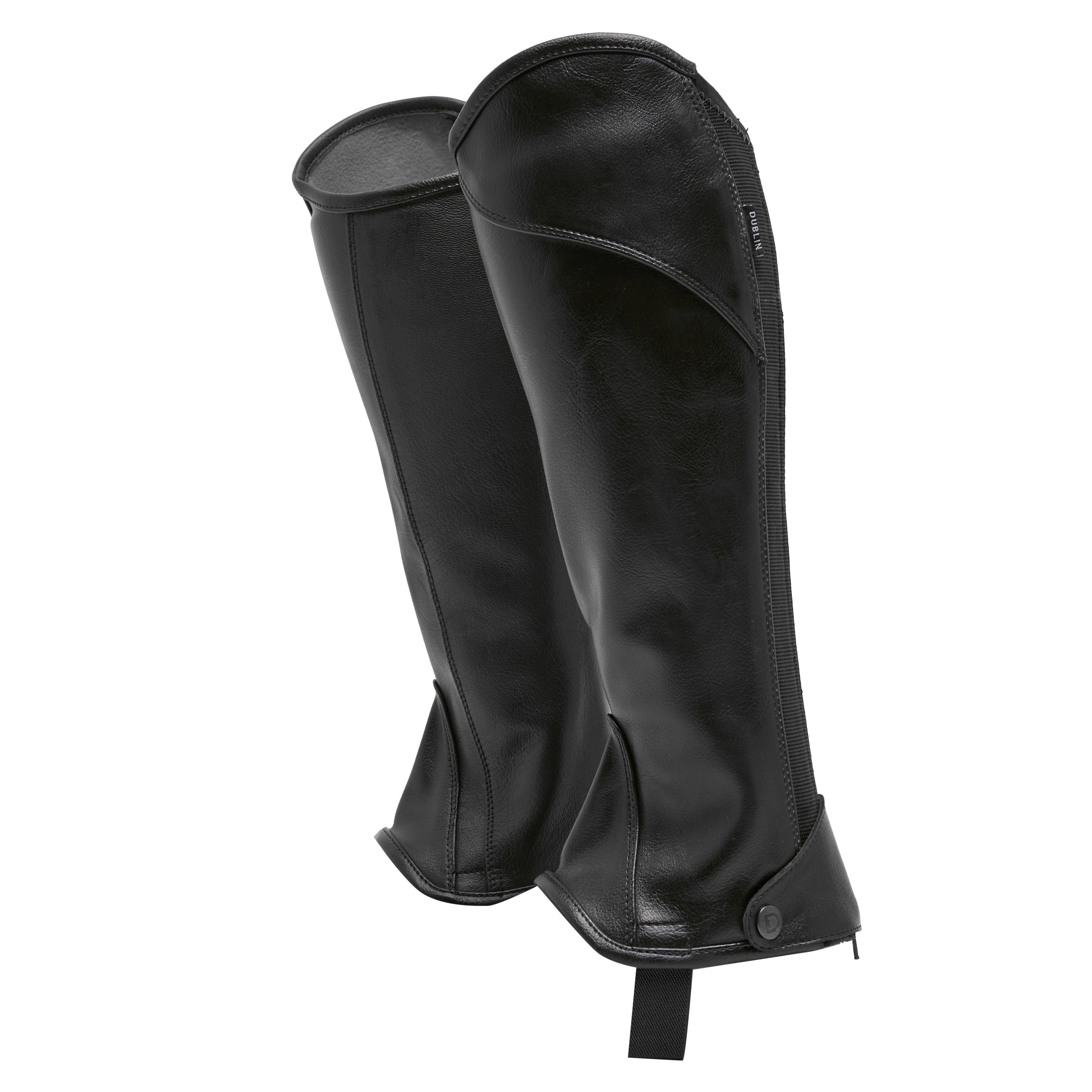 Childs Stretch Fit Half Chaps Black