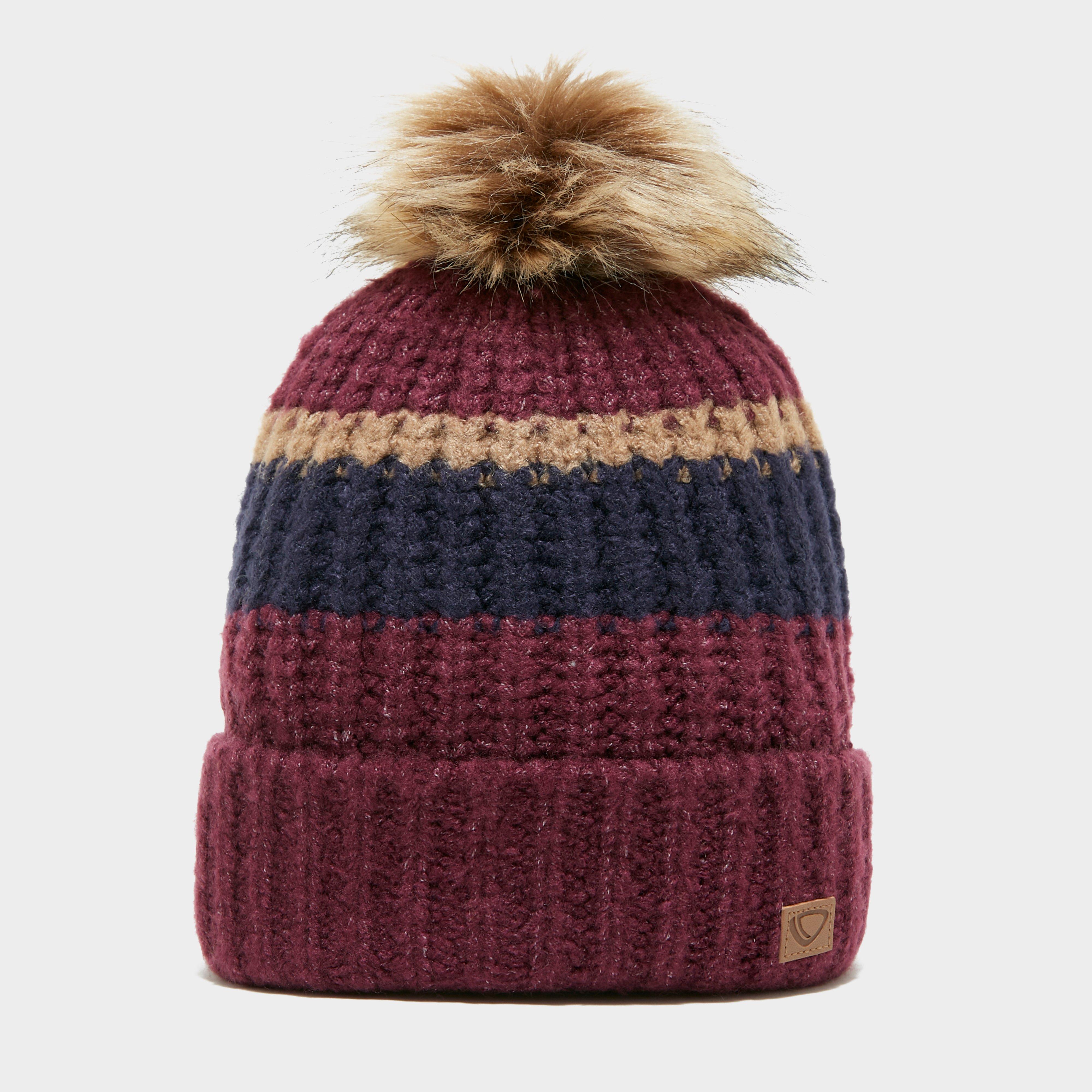 Brasher Women's Stripe Beanie, Purple