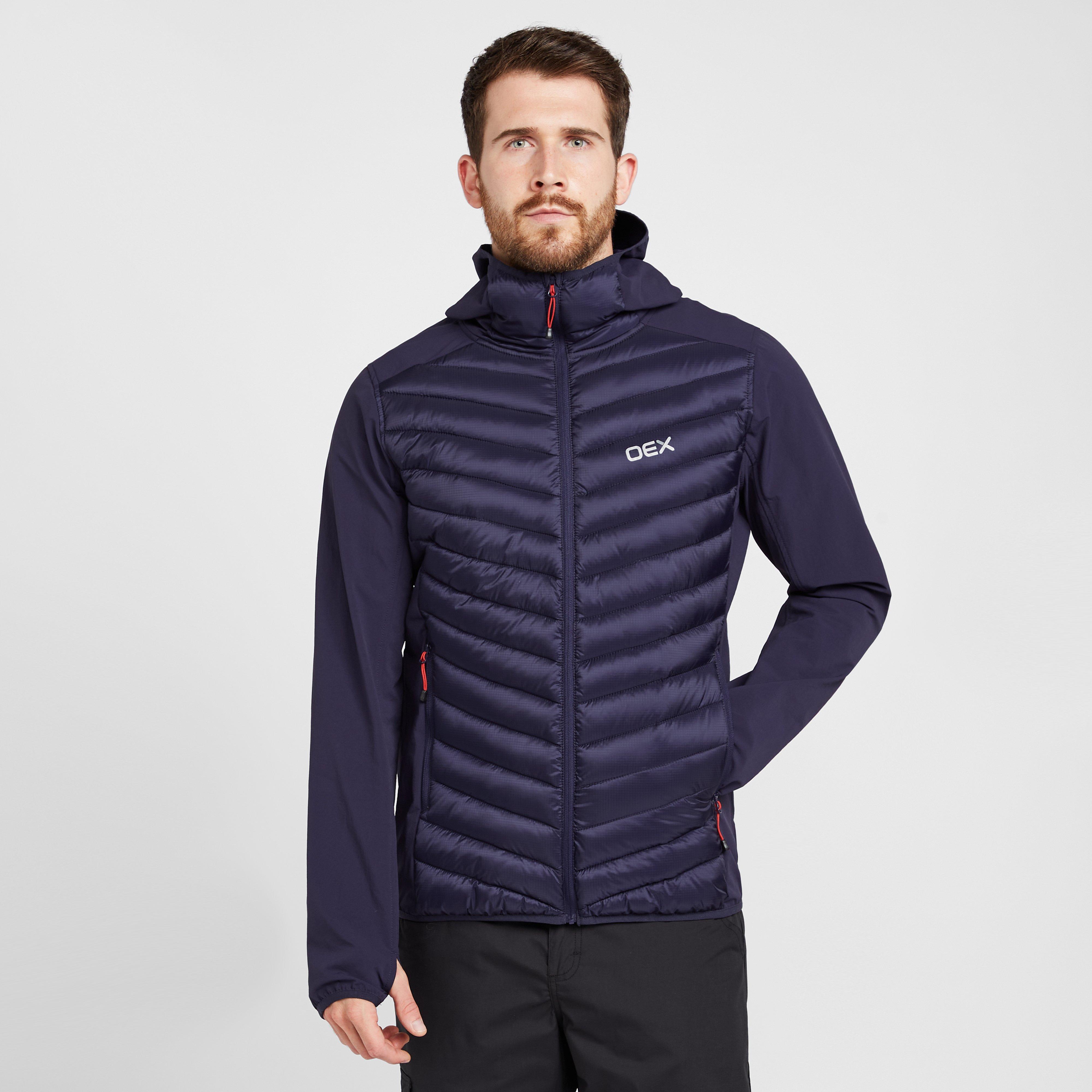 OEX Men's Ulsta Hybrid Full Zip Jacket, Navy
