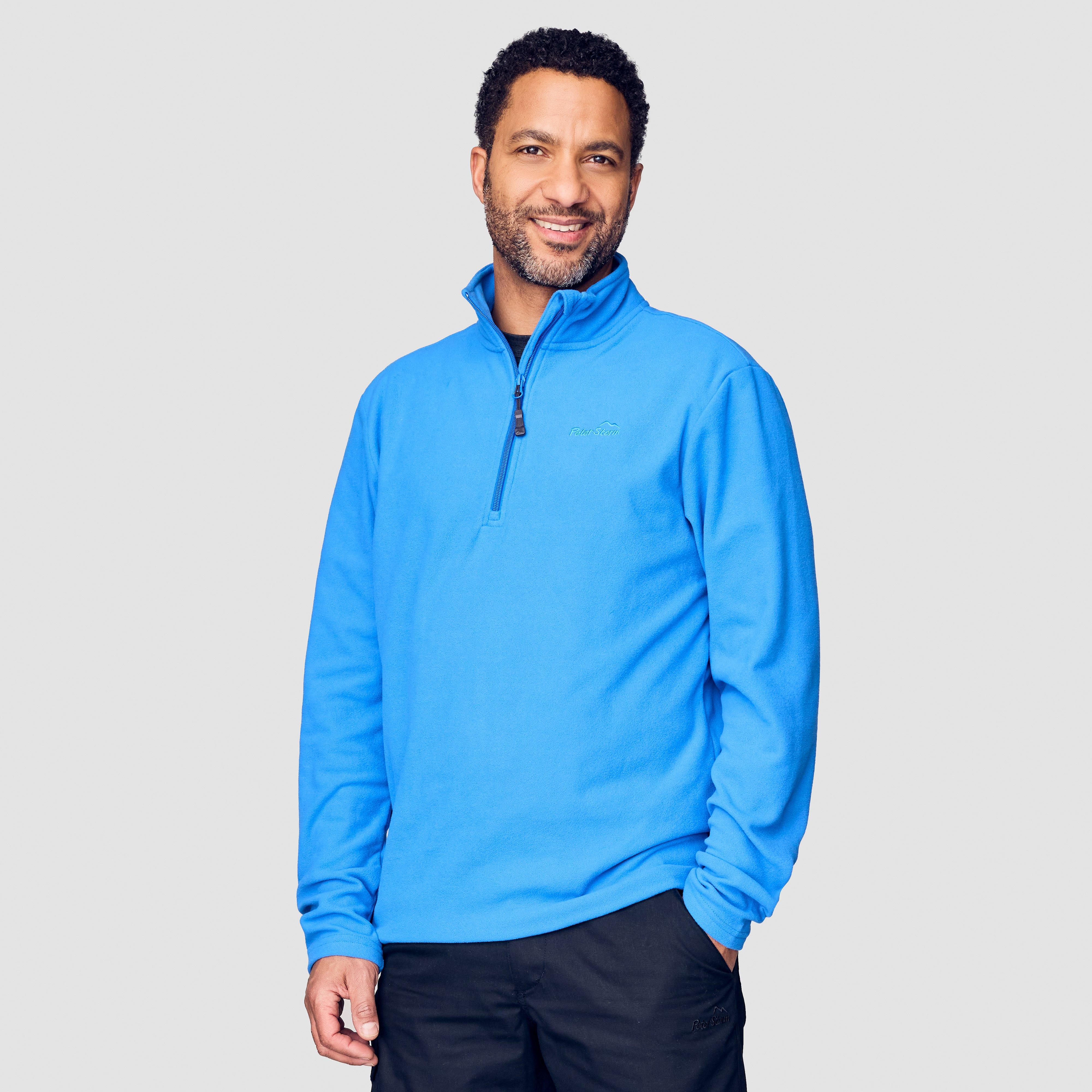 Peter Storm Mens Bracken Half Zip Fleece Blue, Blue