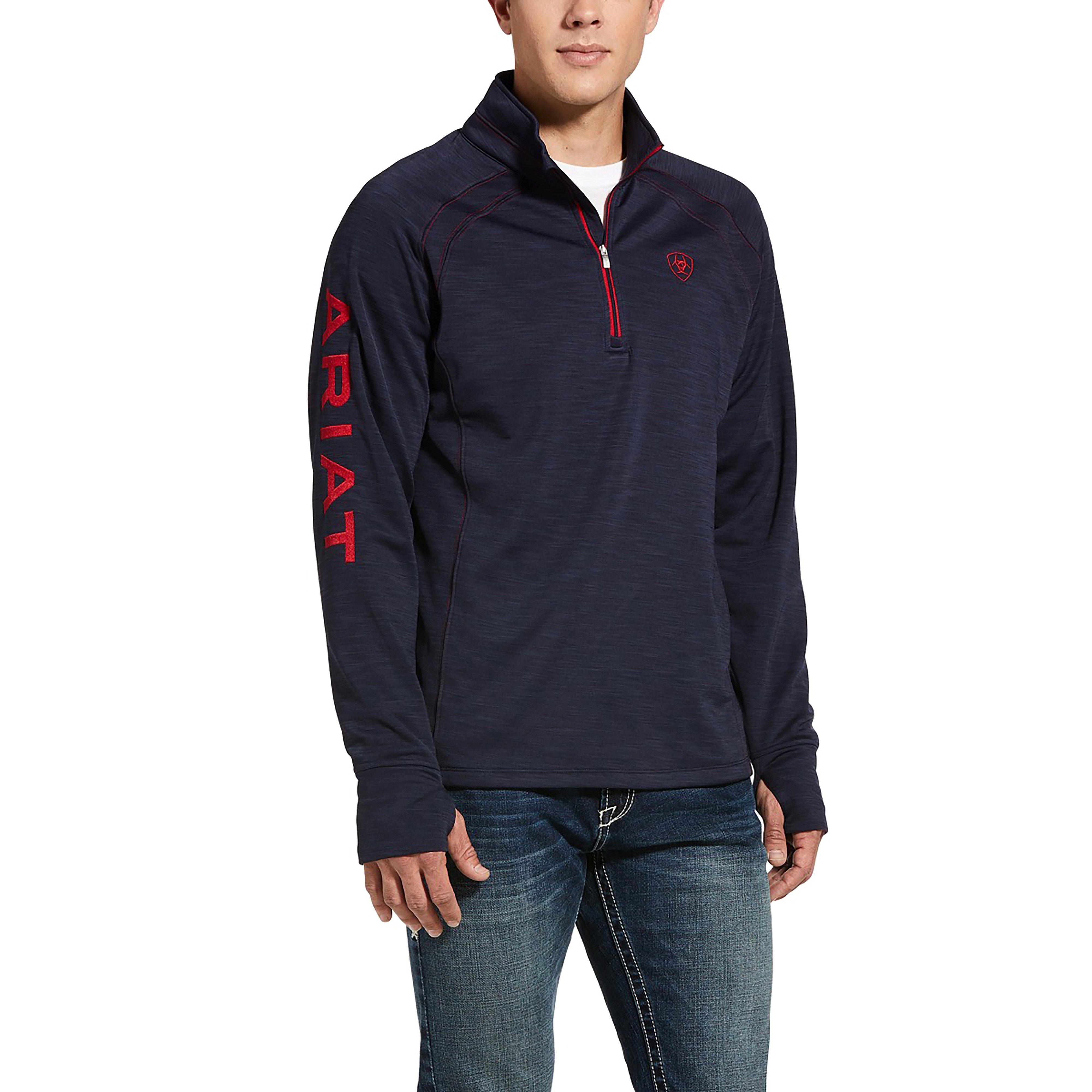 Mens Tek Team 1/2 Zip Sweatshirt Navy Heather