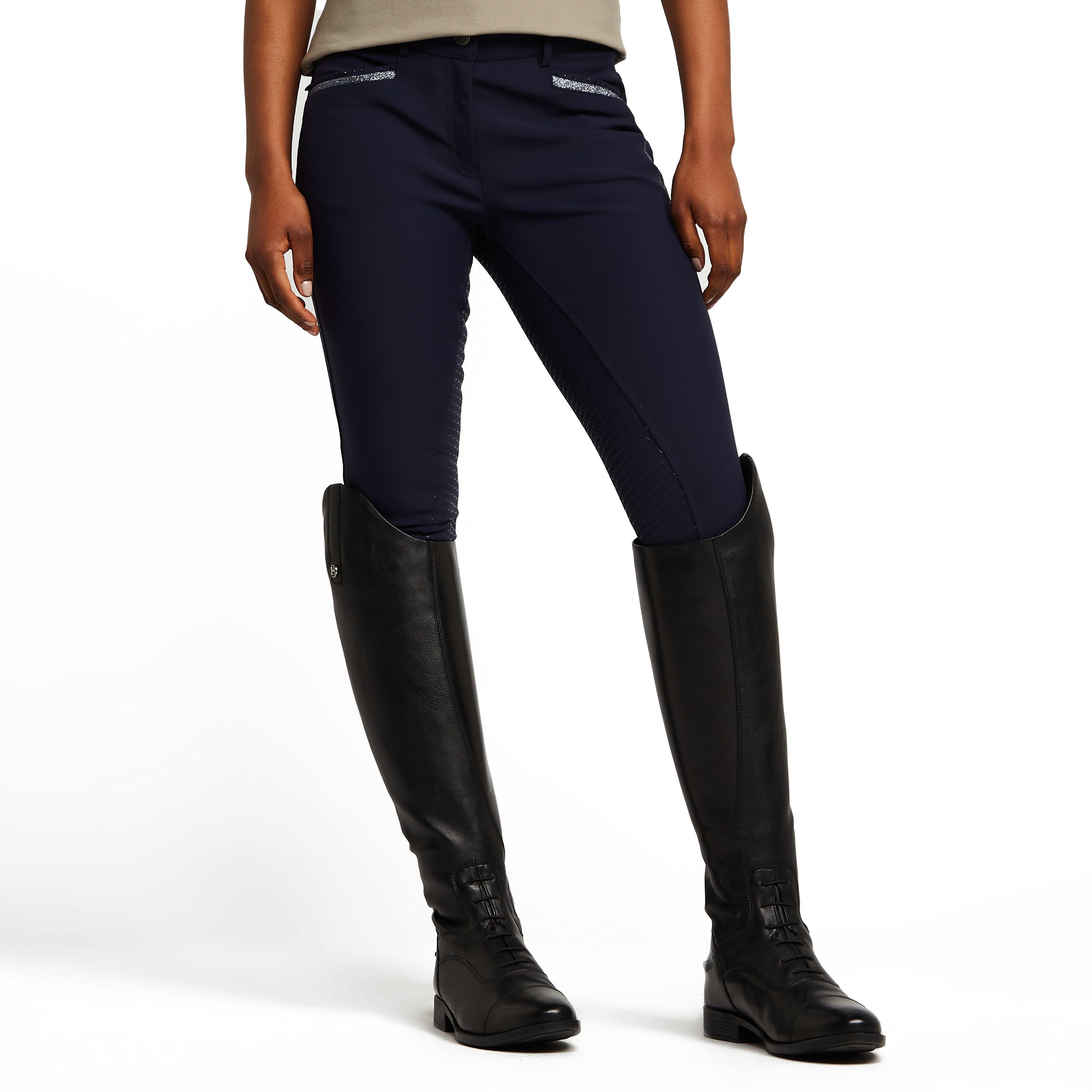 Womens El Capone Full Grip Breeches Navy