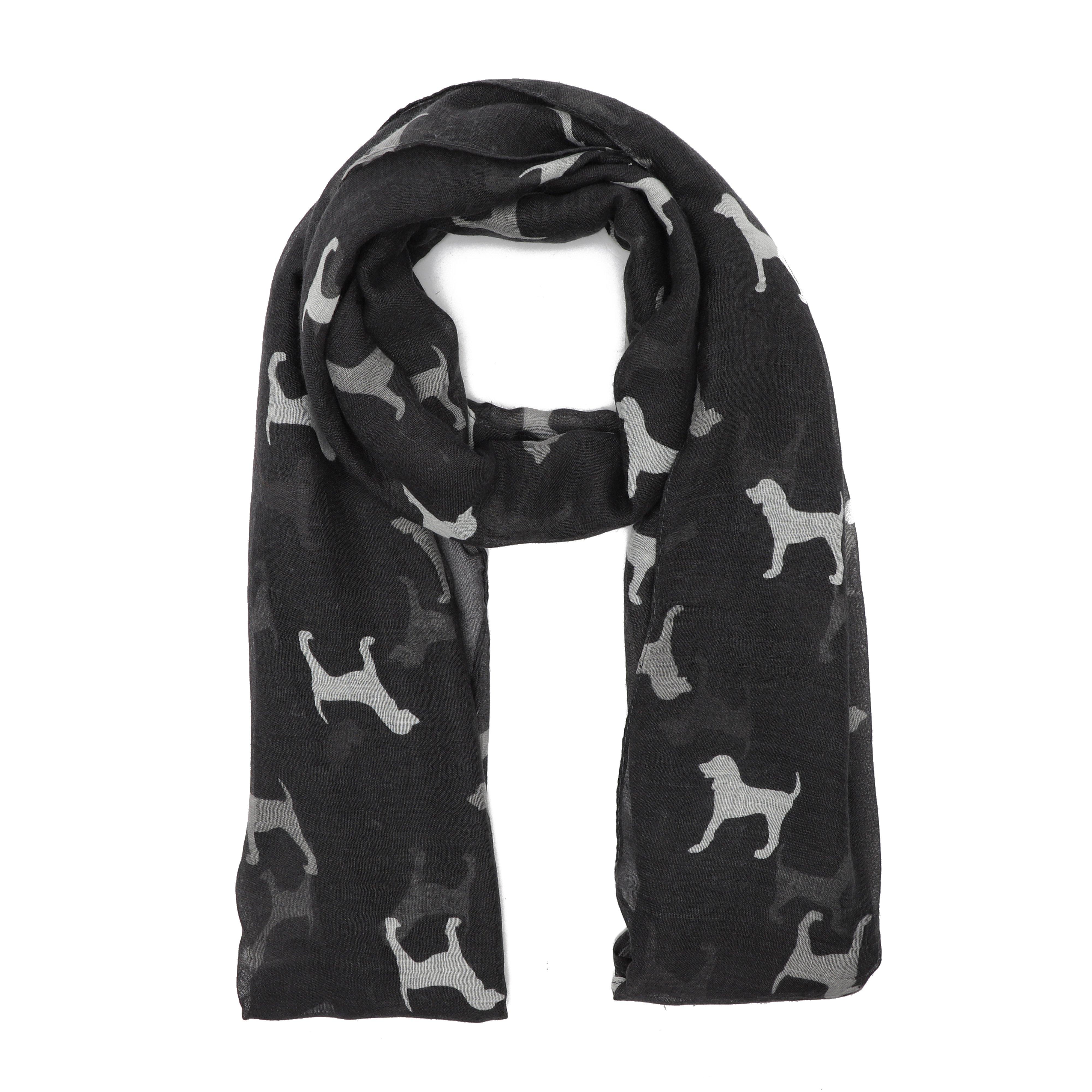 Womens Blaze Viscose Scarf Black Dogs