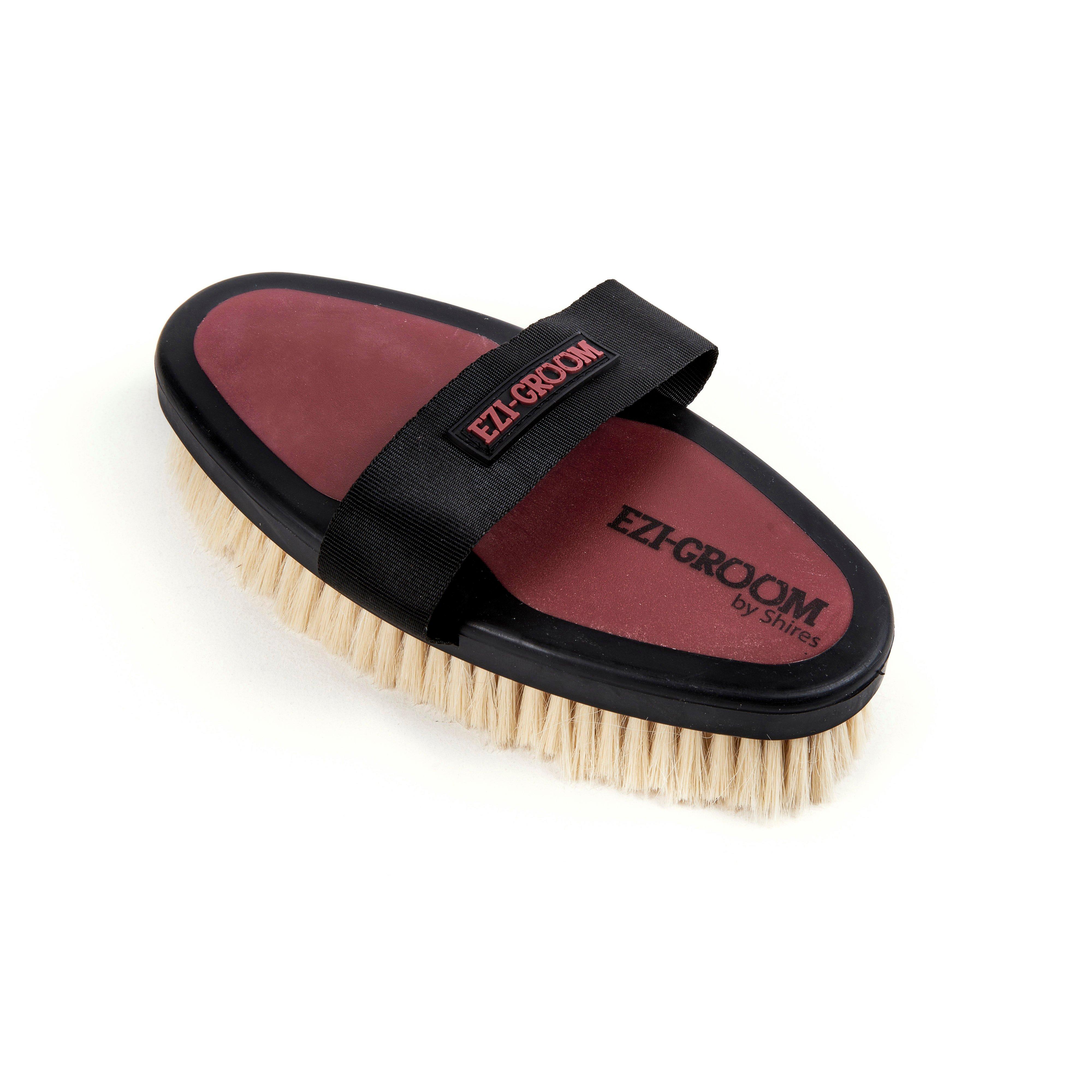 Body Brush With Goat Hair Burgundy