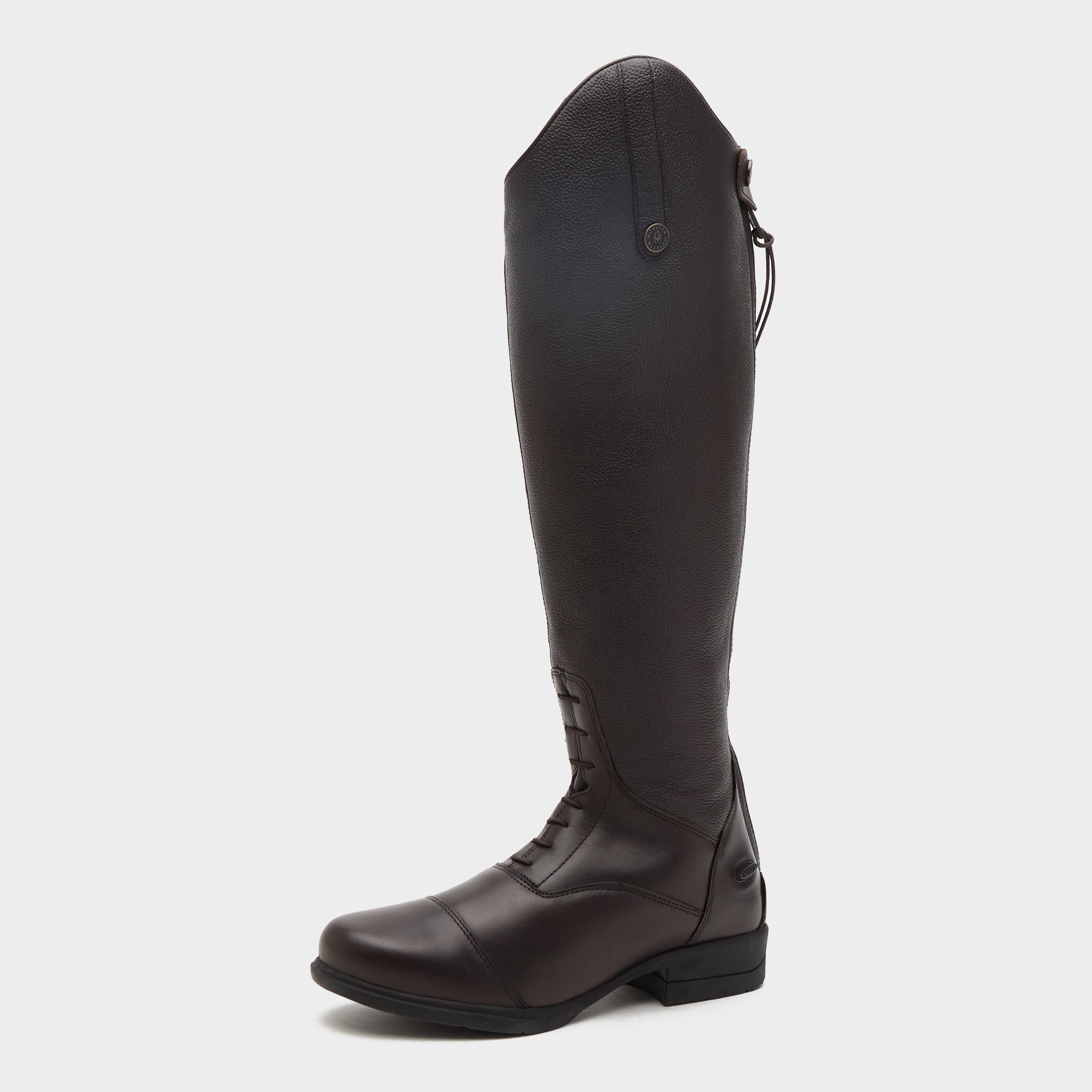 Moretta Women's Gianna Leather Riding Boots, Black
