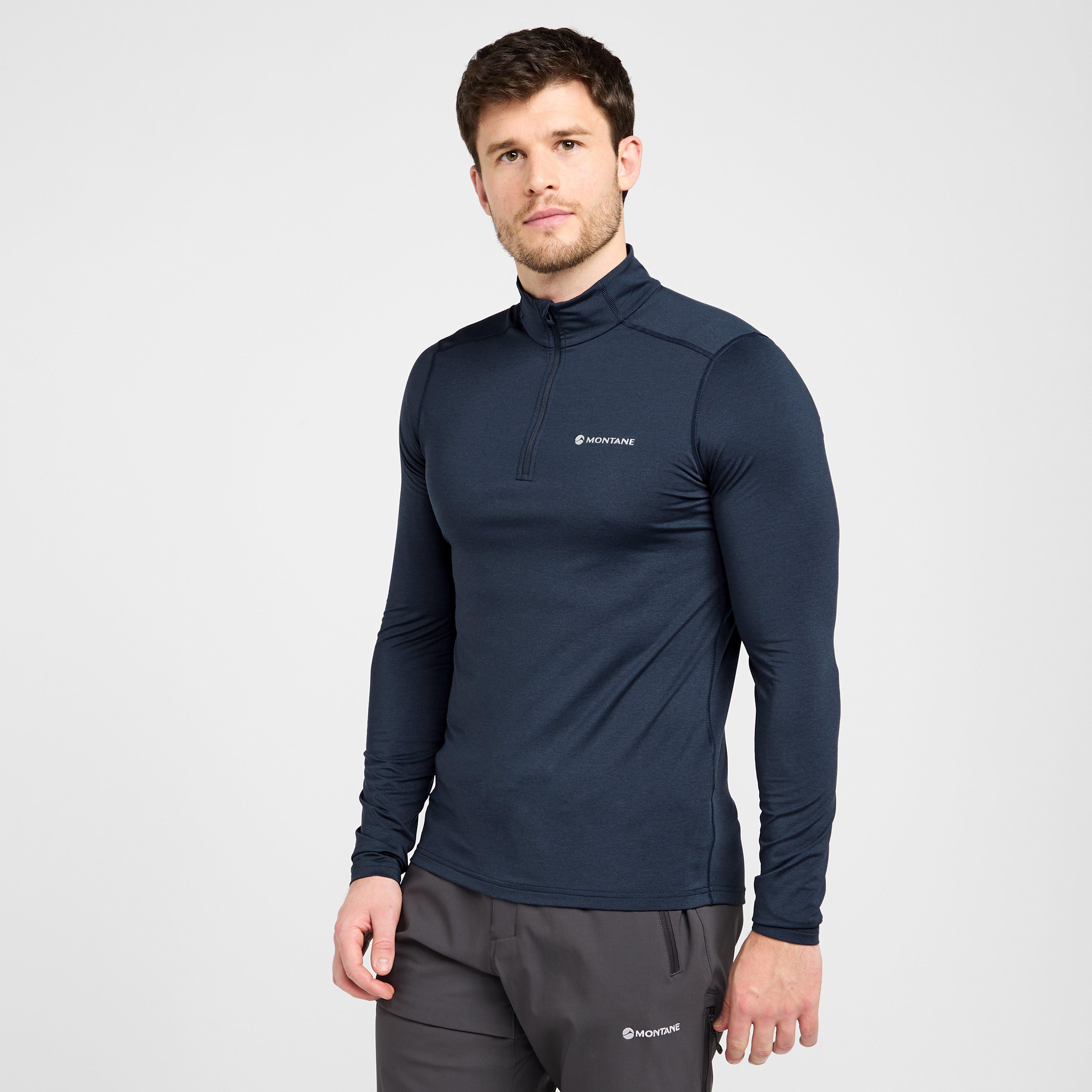 Montane Men's Dart XT Thermal Zip Neck Long Sleeved Top, Navy