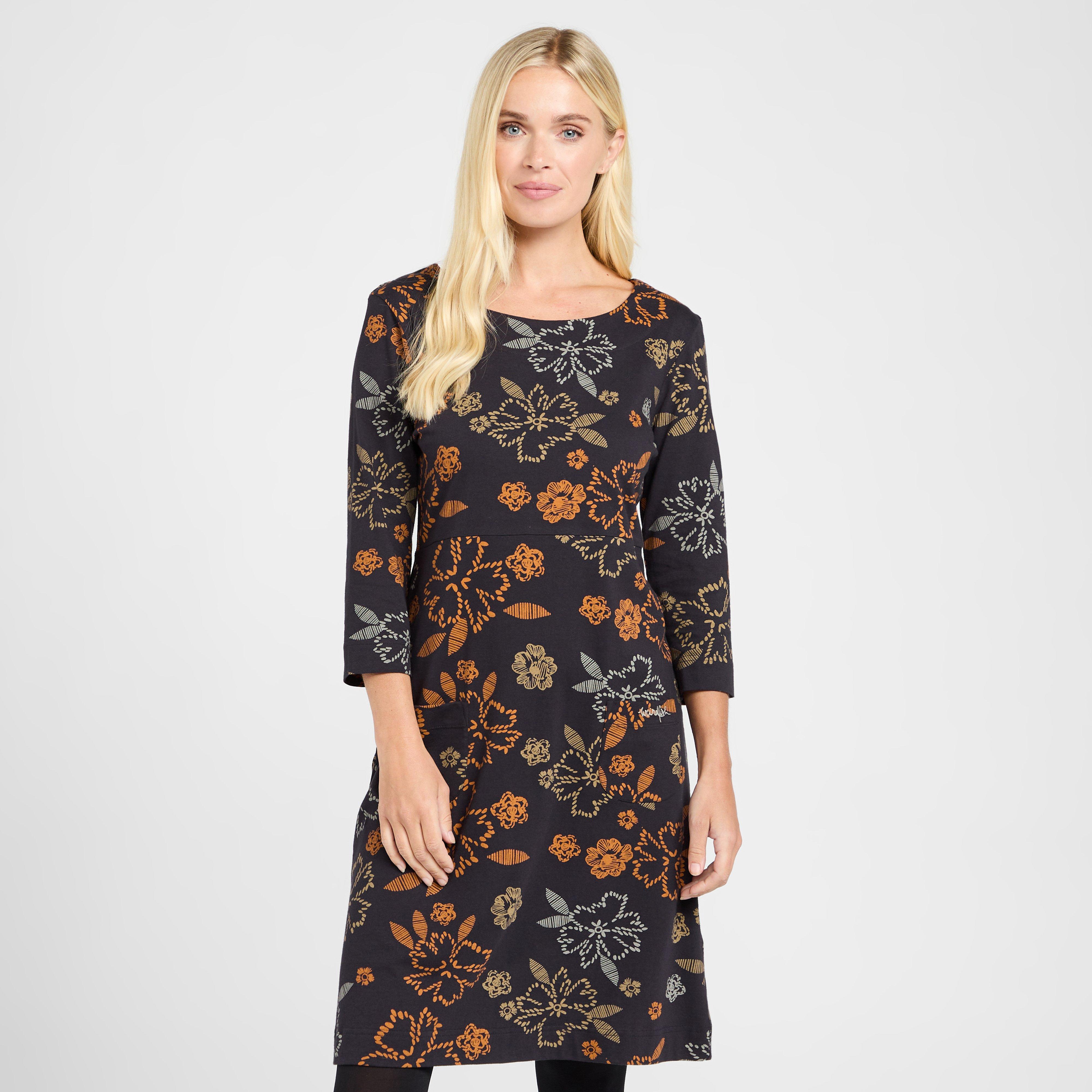 Weird Fish Women's Starshine Organic Jersey Dress, Navy