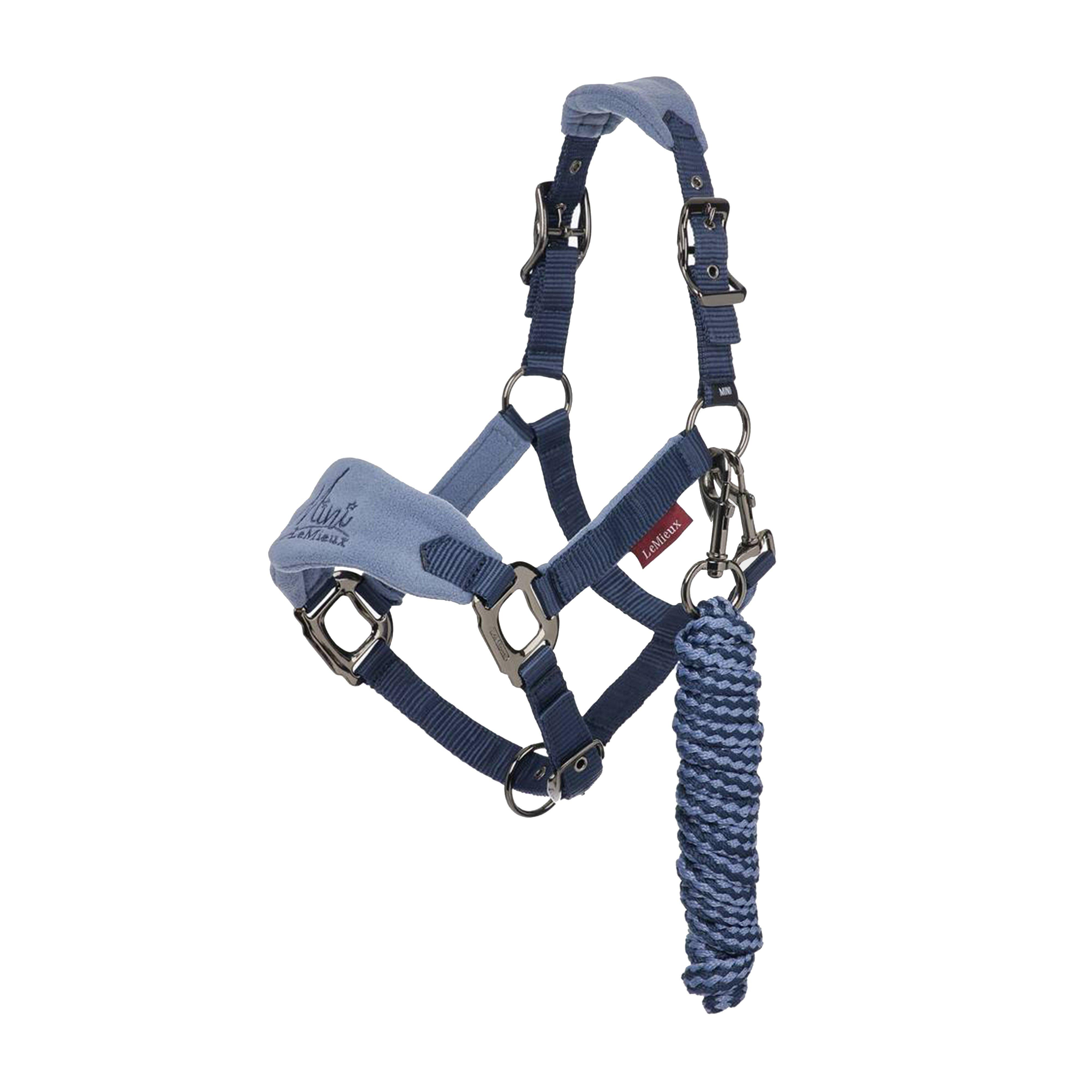 Mini Vogue Headcollar And Leadrope Indigo