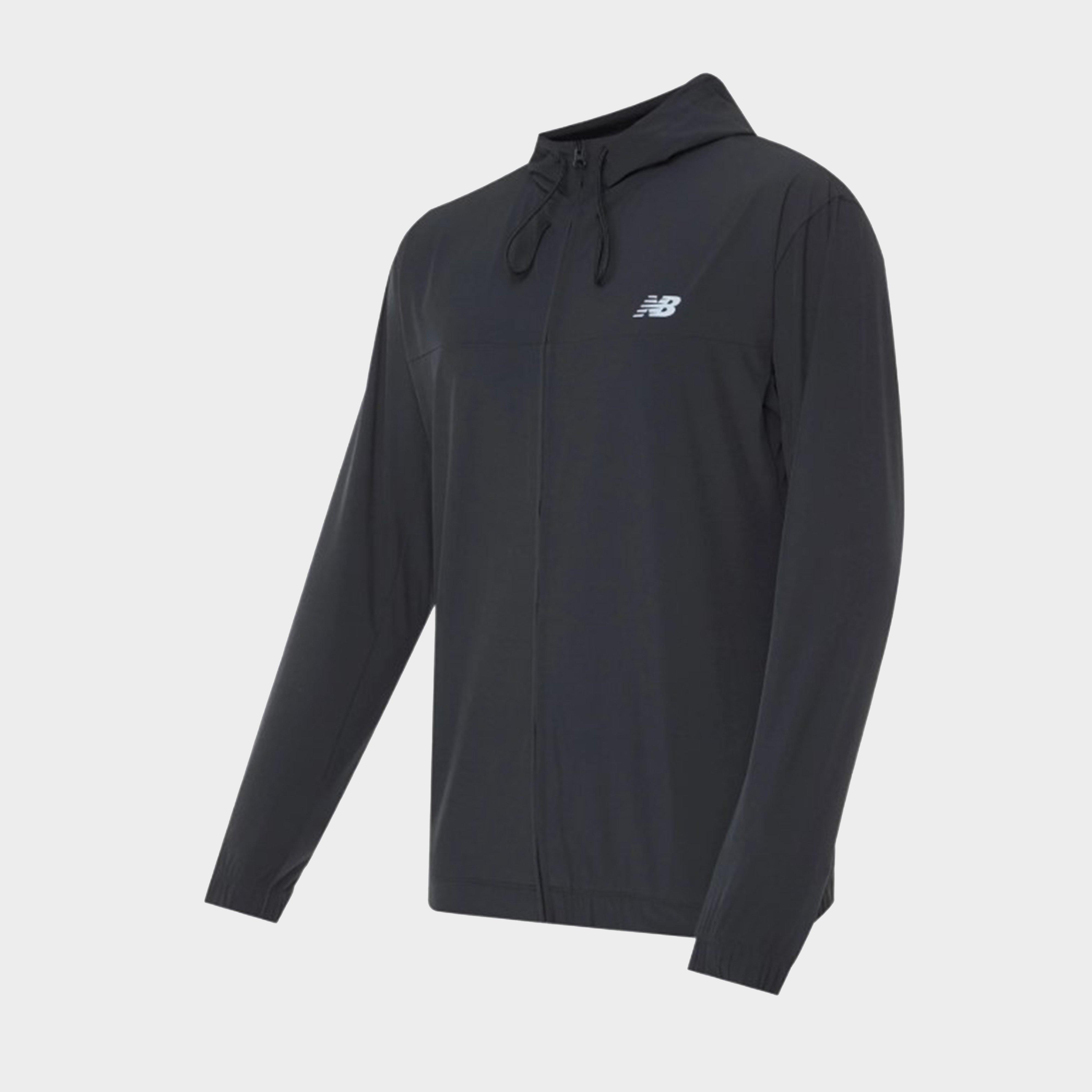 New Balance Men's Woven Full Zip Jacket, Black