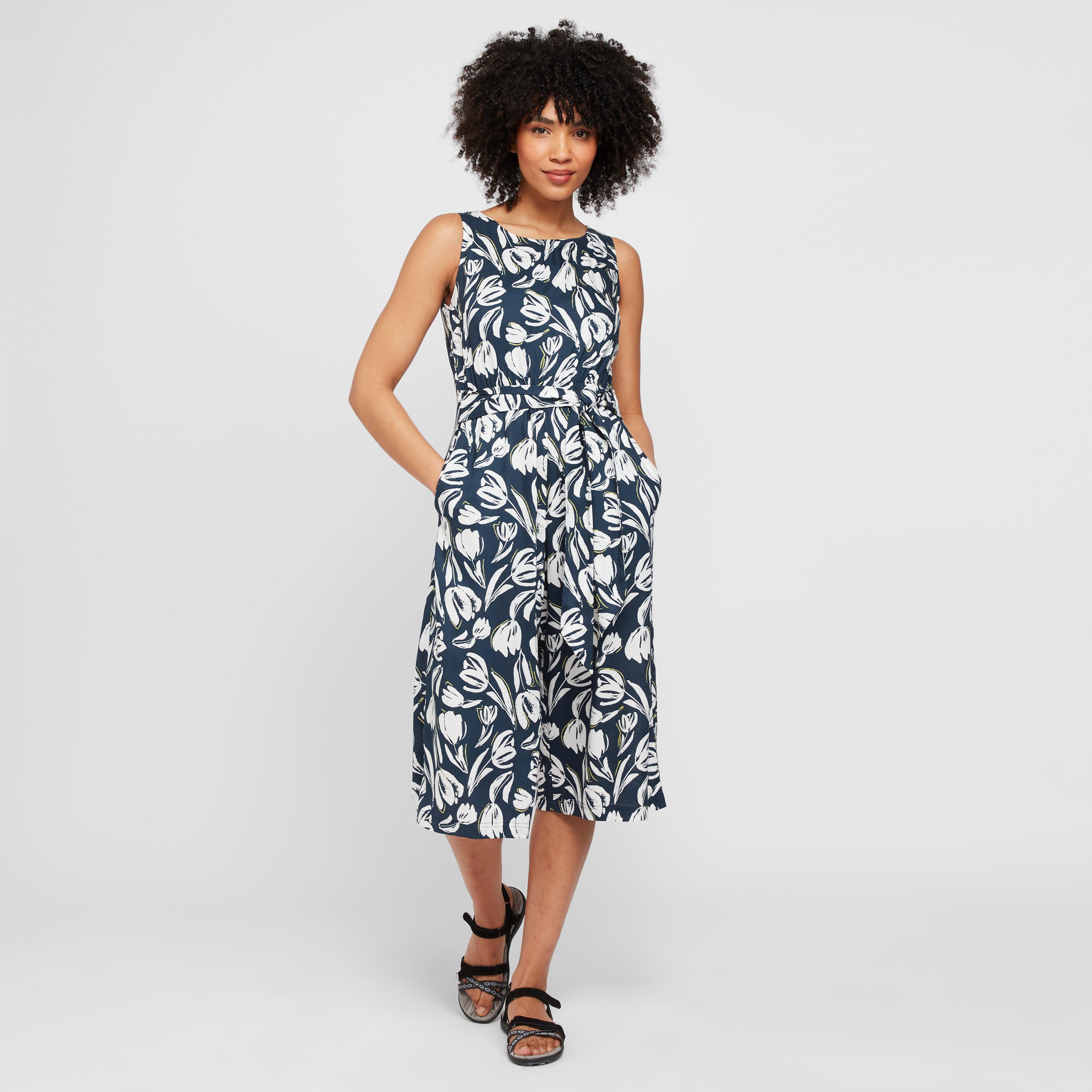 Weird Fish Women's Paige EcoVero Jumpsuit, Navy