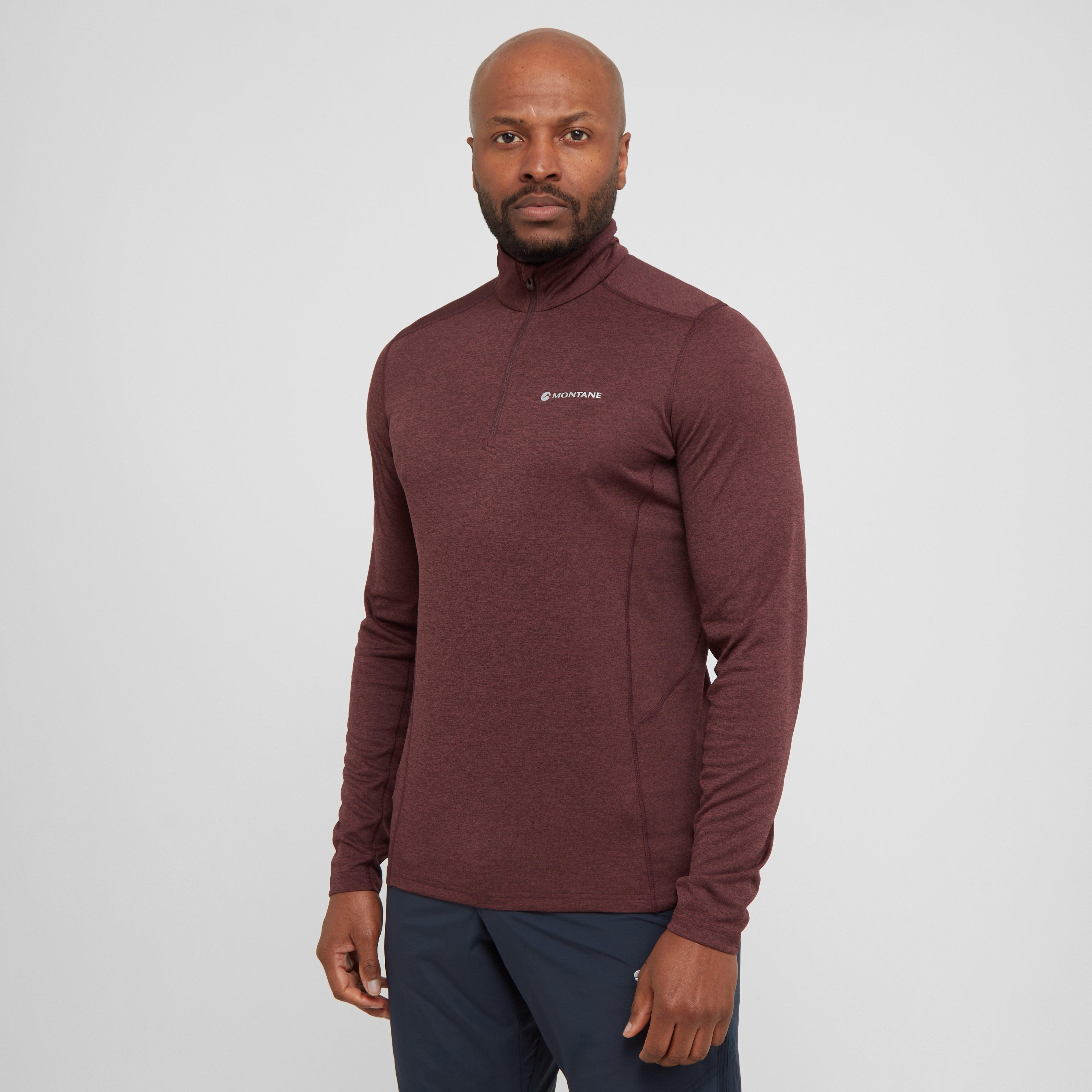 Montane Men's Dart Zip Neck T-Shirt, Red