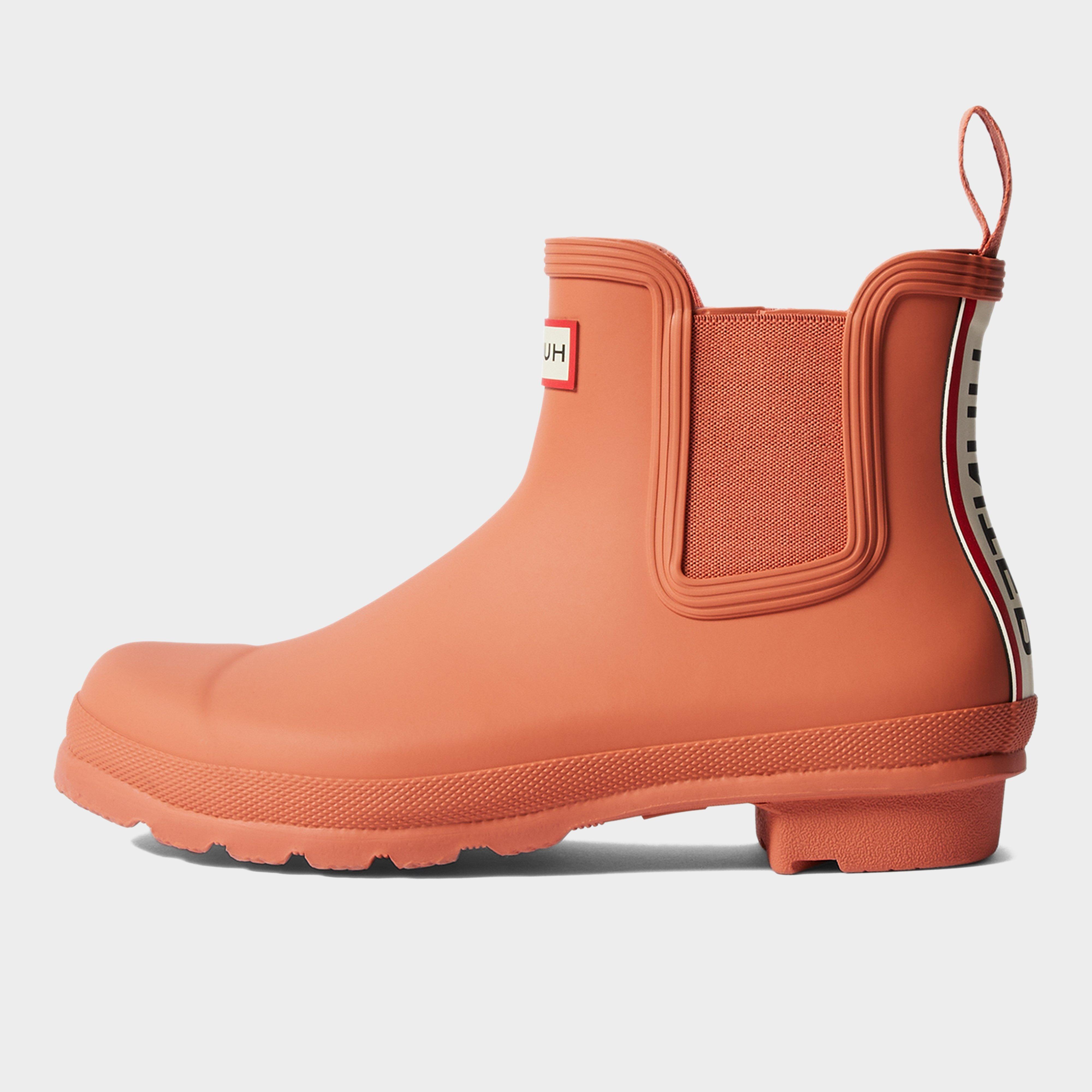 Hunter Women's Tri Colour Chelsea Wellington Boots, Red