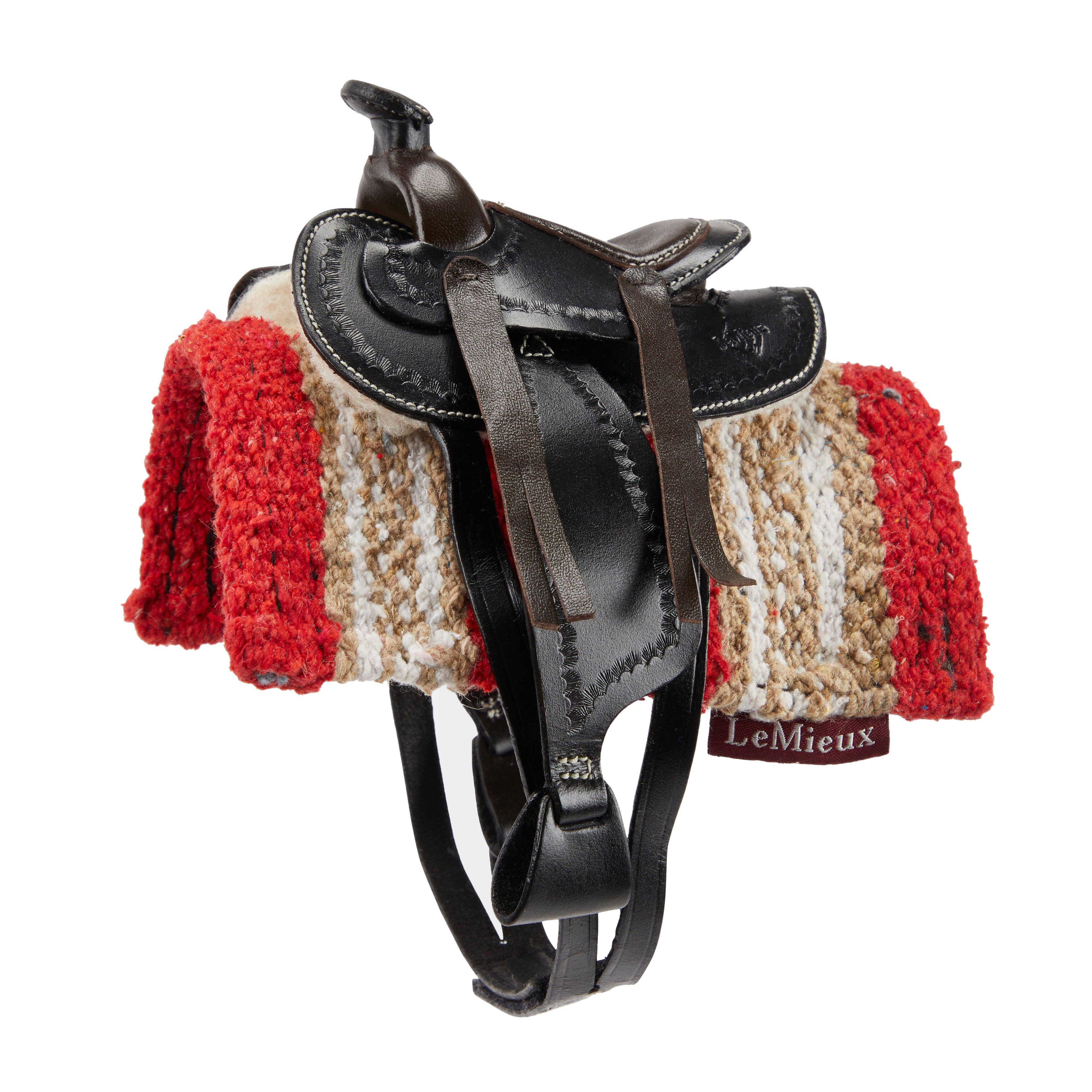 Toy Pony Western Saddle Black