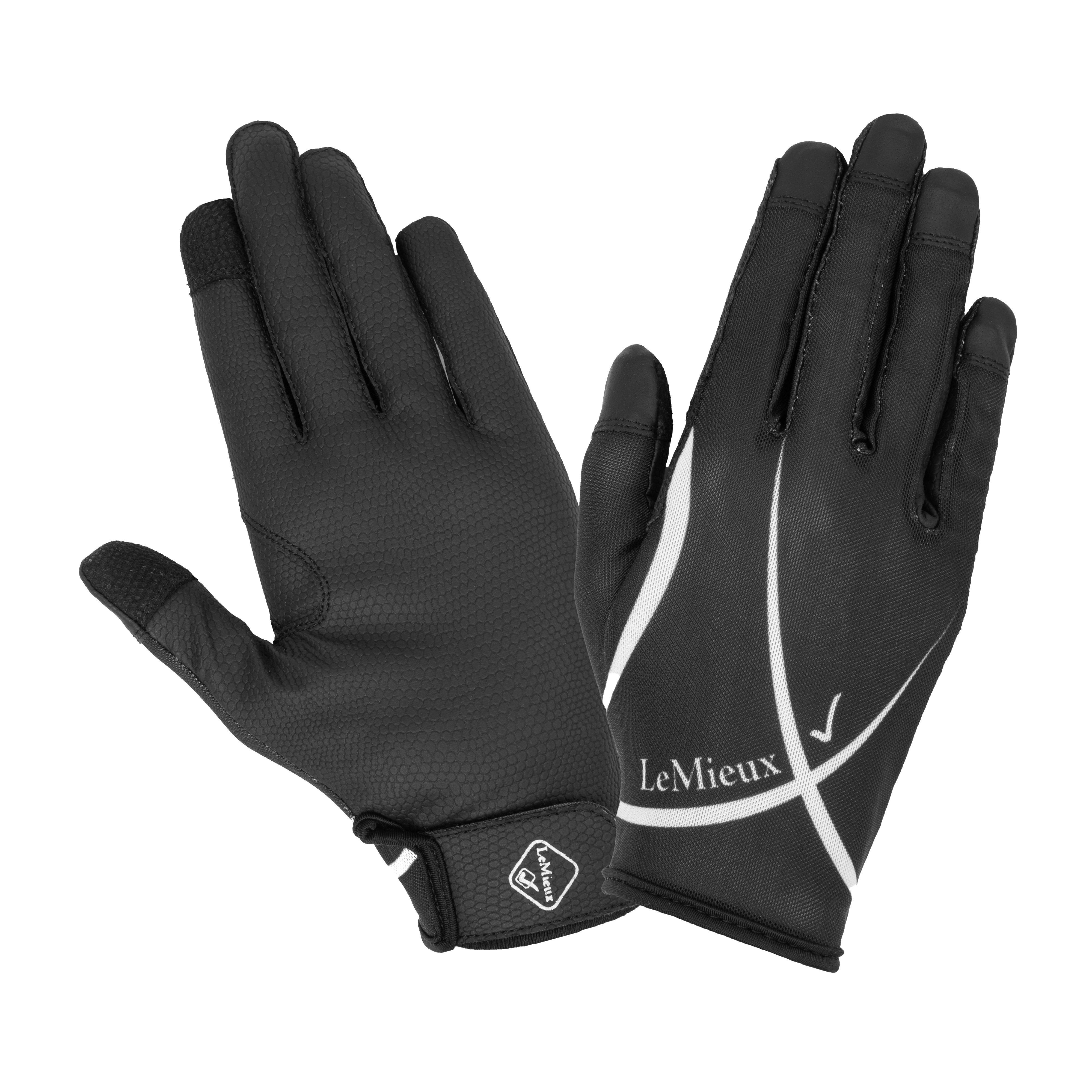 Soleil Mesh Riding Gloves Black