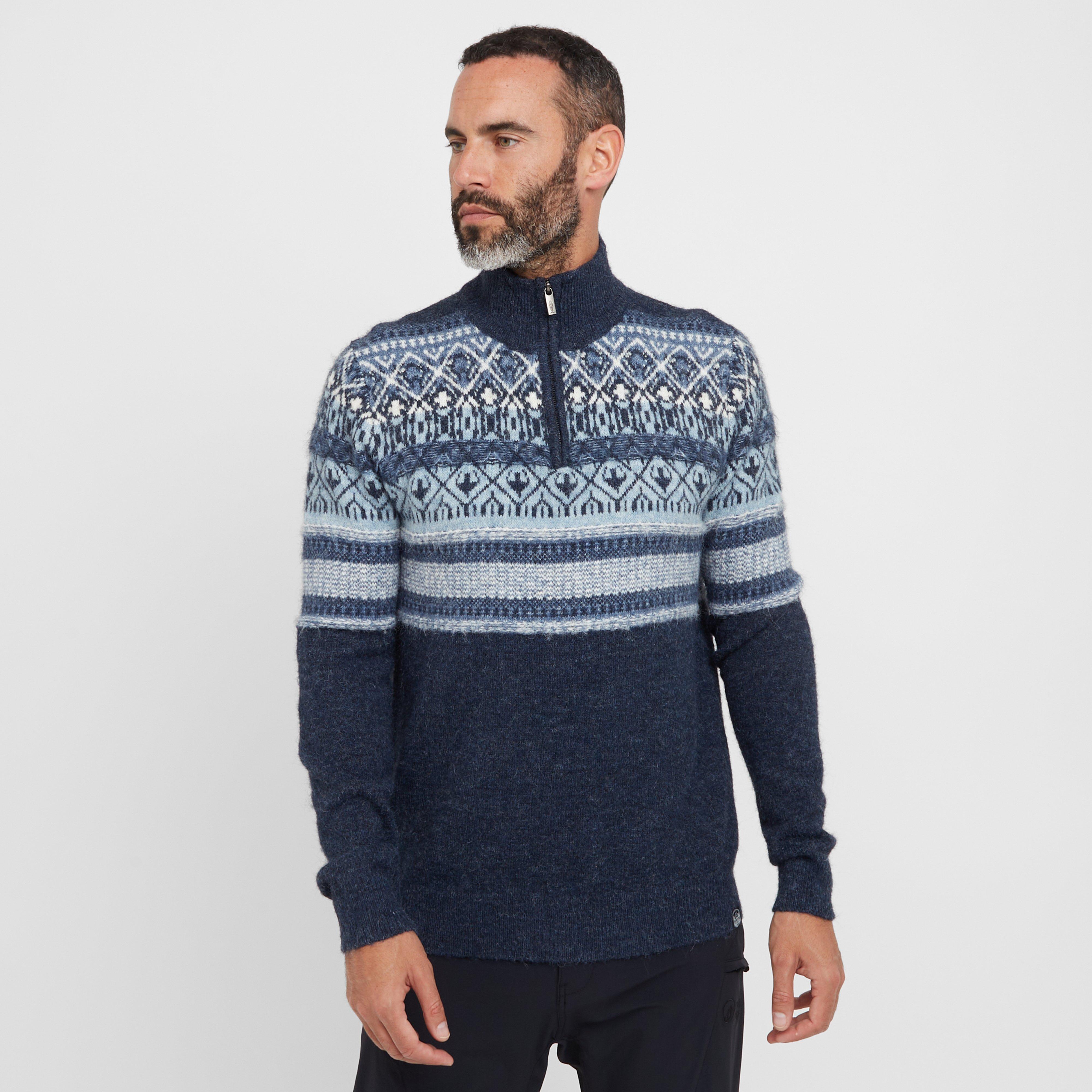 Weird Fish Men's Yarmouth Fair Isle Half Zip Sweater