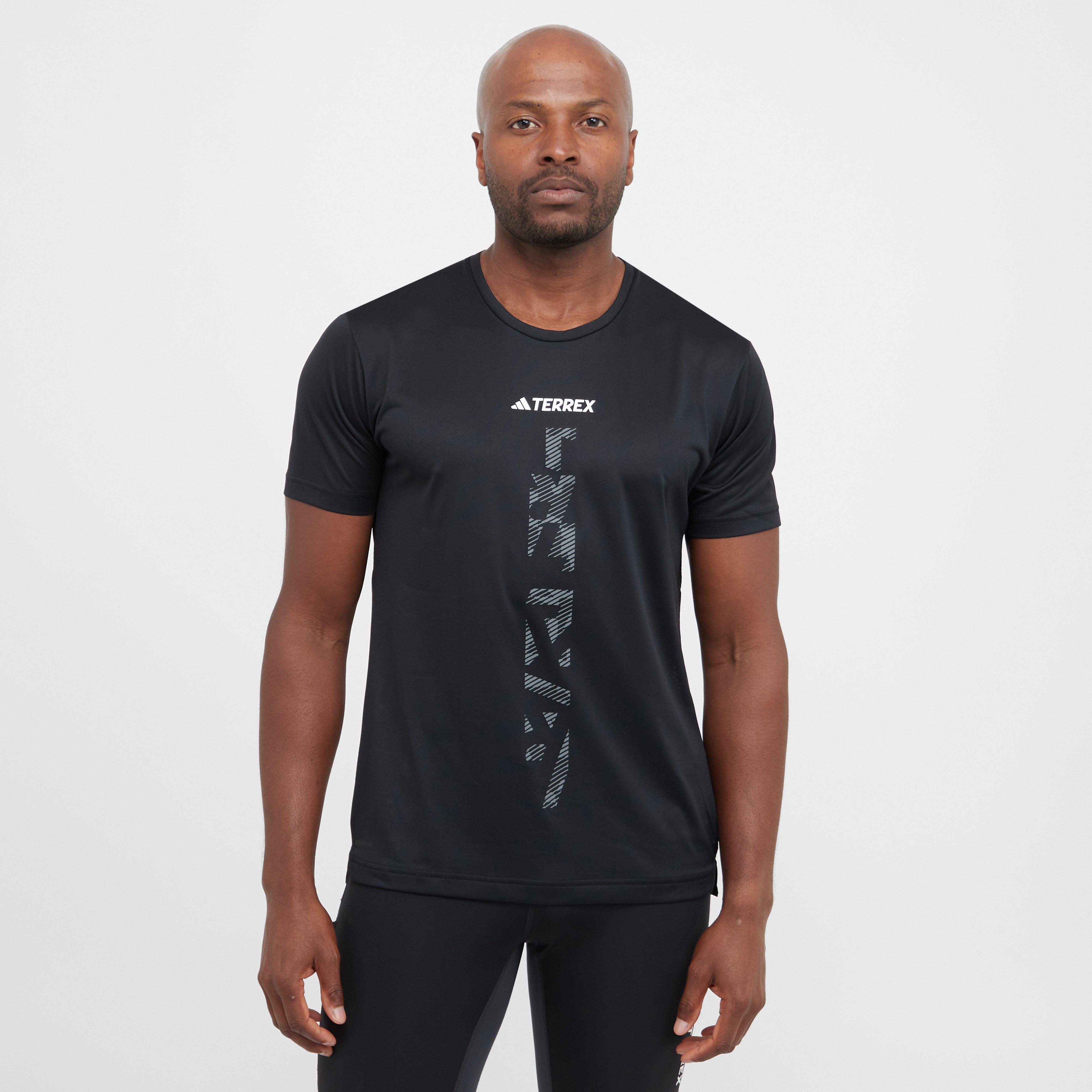 adidas Terrex Men's Agravic Trail Running Tee, Black