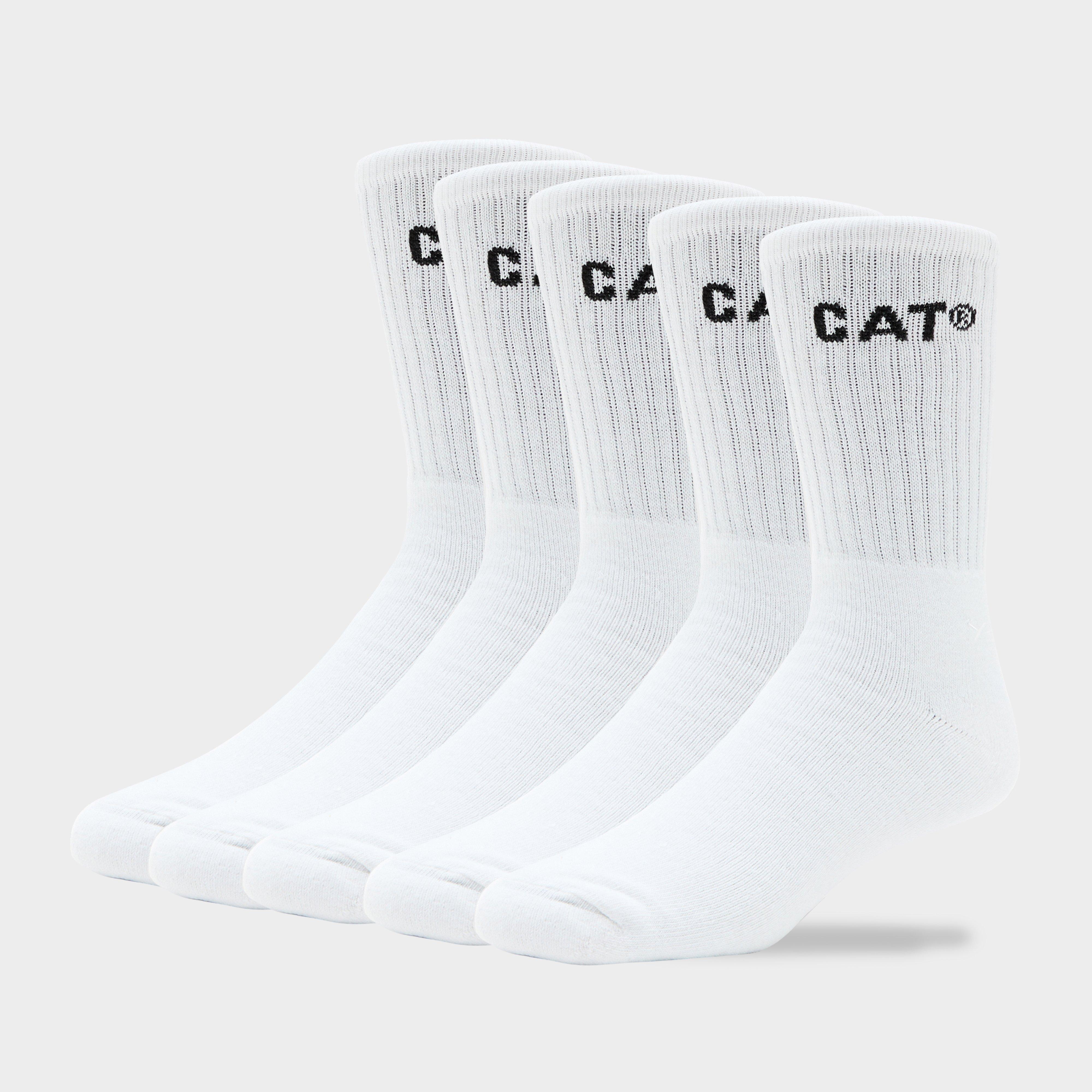 CAT Premium Work Socks Pack of 5, White