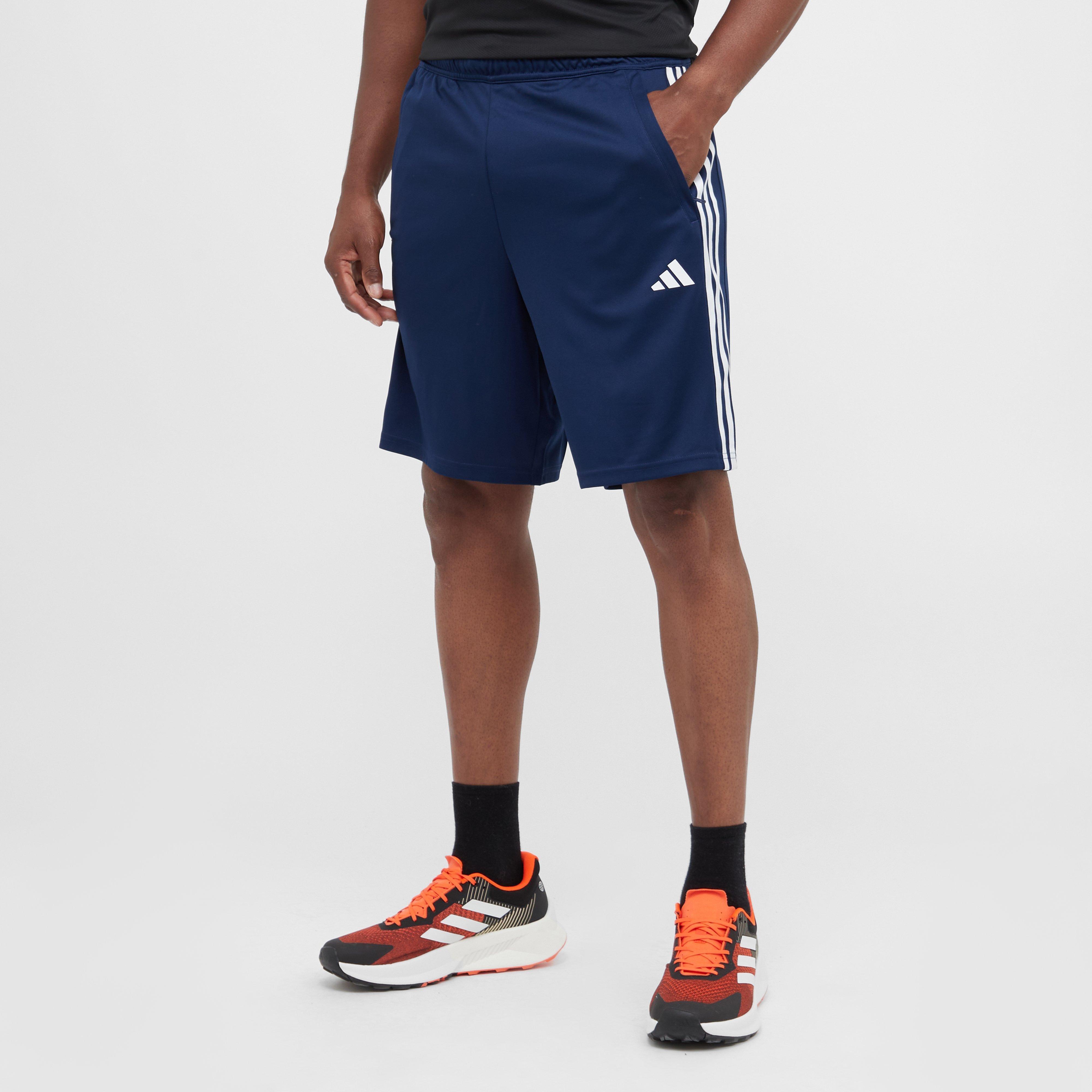 adidas Men's Three Stripe Shorts, Blue