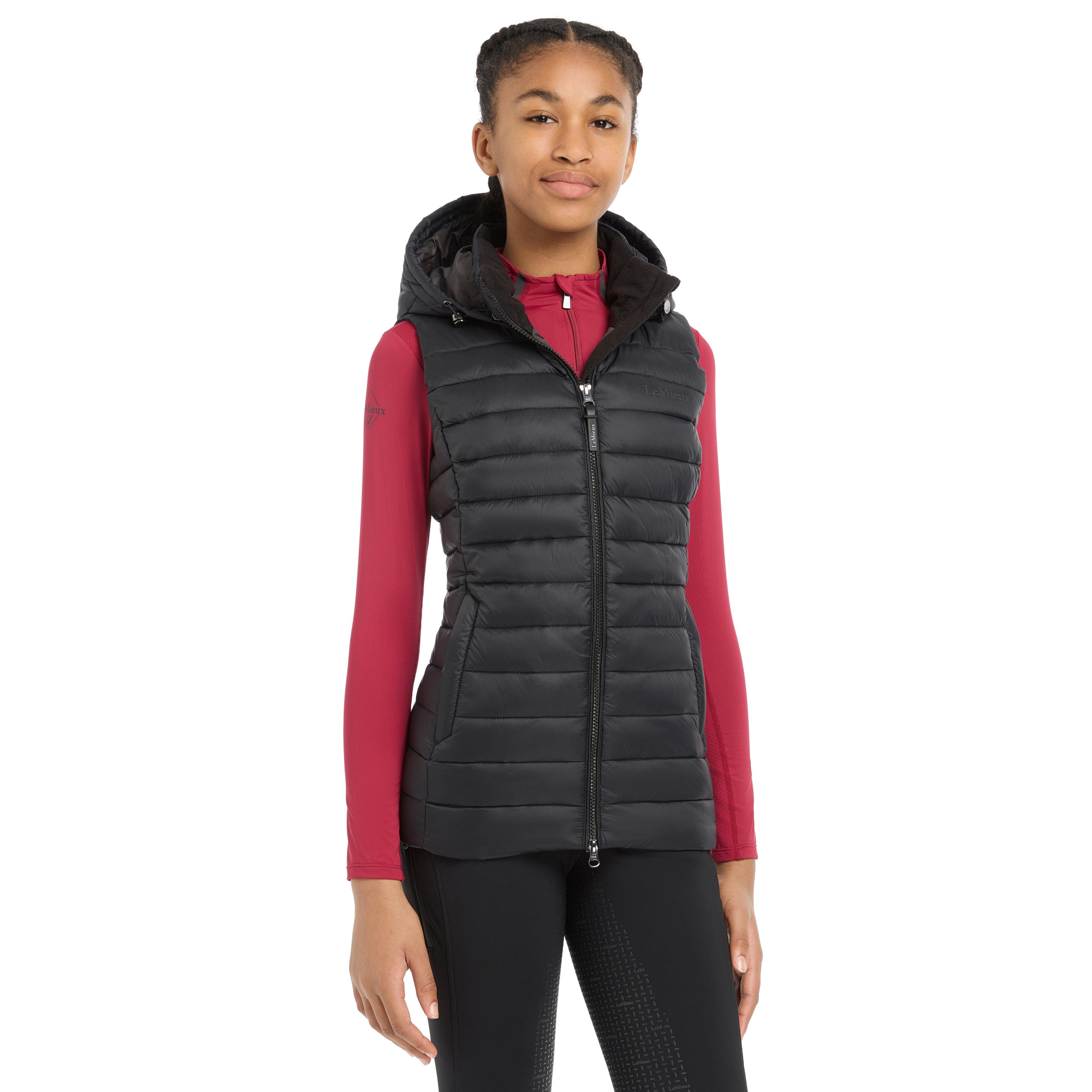 Young Rider Milly Puffer Gilet Black