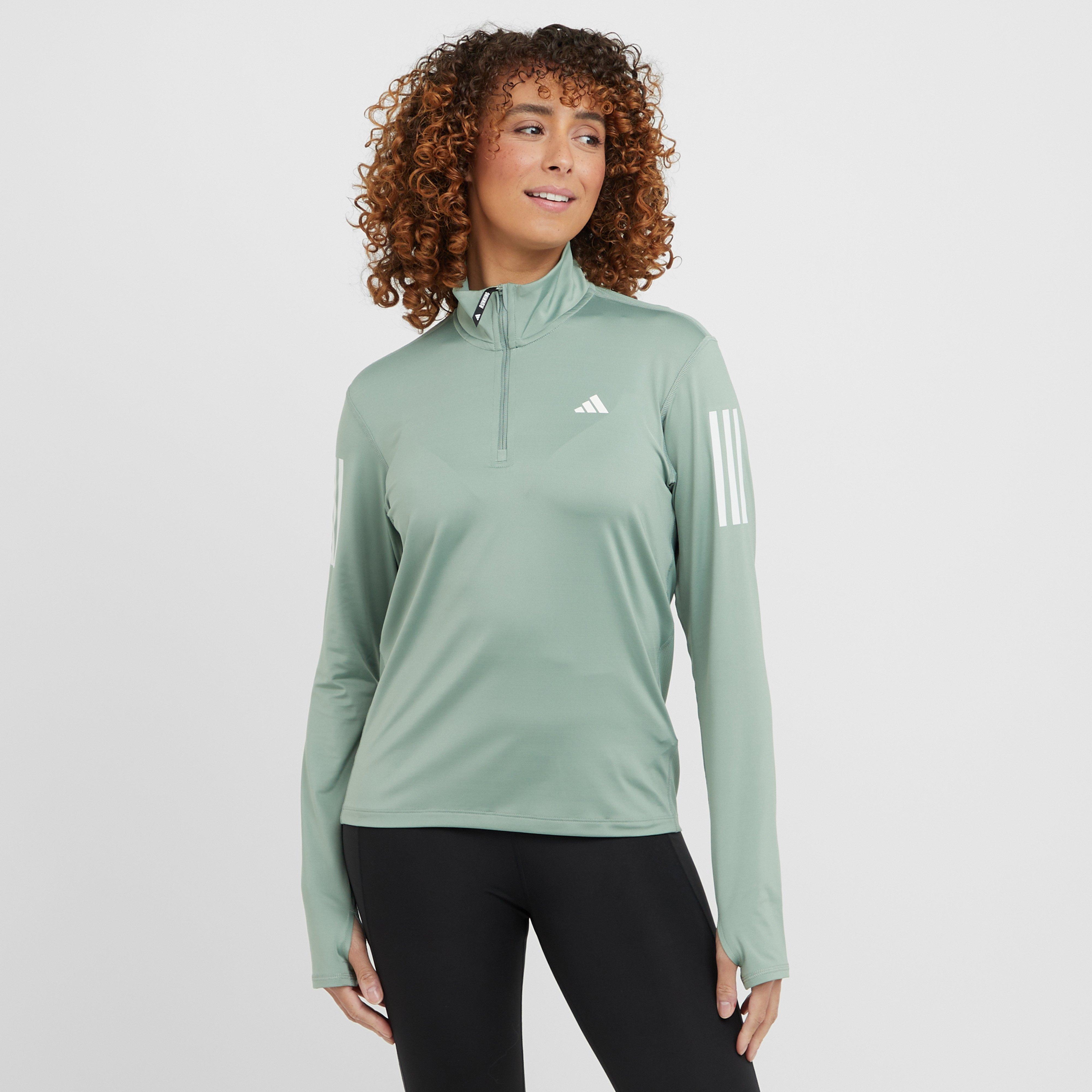 adidas Women's Own the Run Half-Zip Jacket, Green