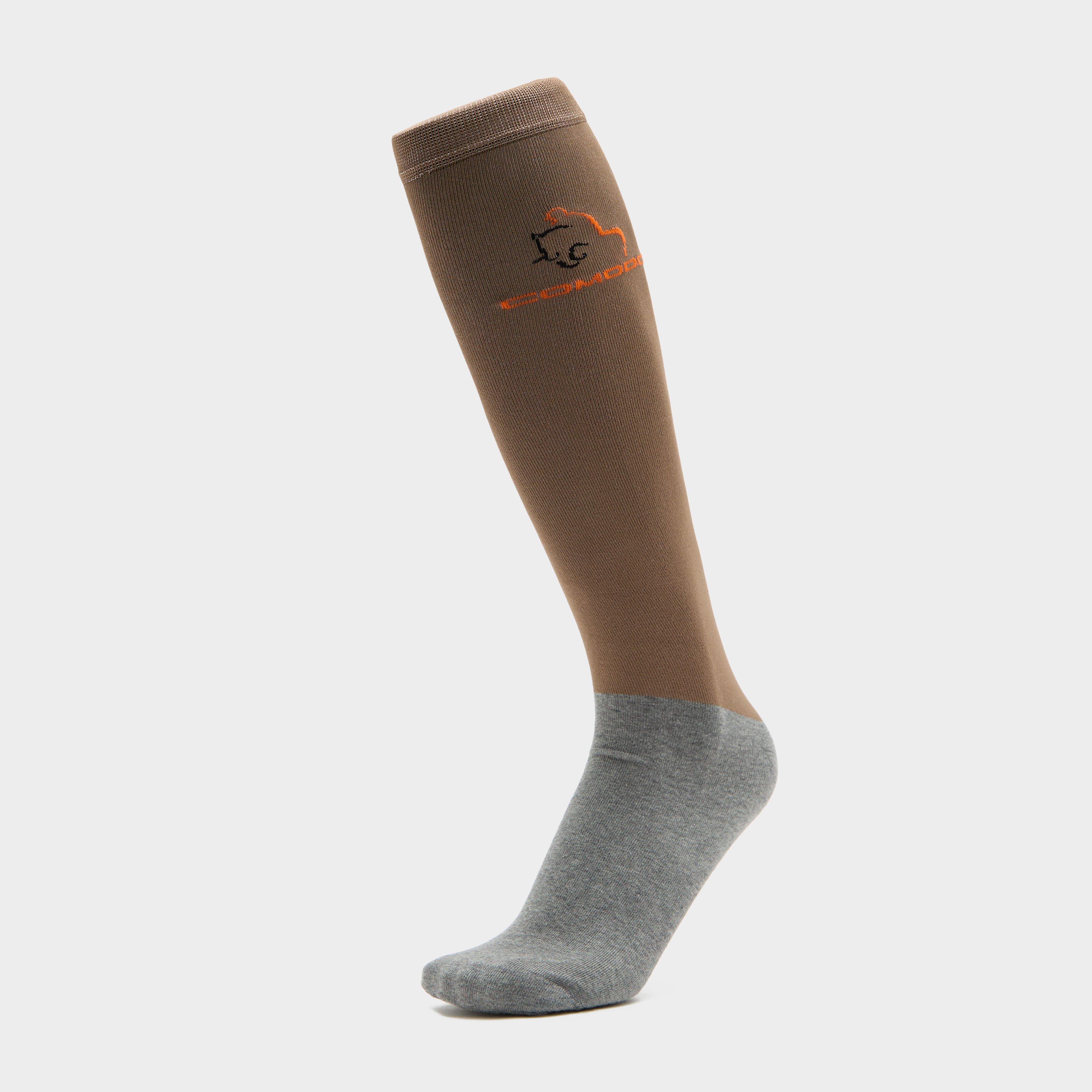 Comodo Unisex Silicone Grip Socks, Beige